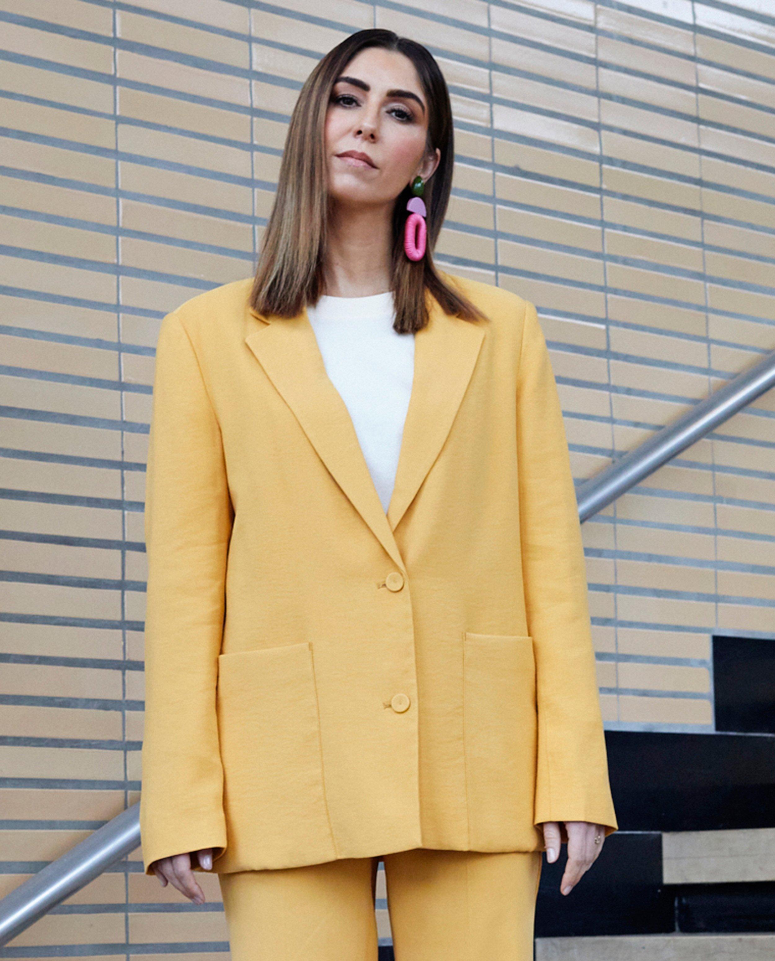 Blazers - Blazer jaune, straight fit