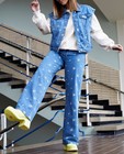 Geborduurde jeans, wide leg fit - null - Kim Van Oncen