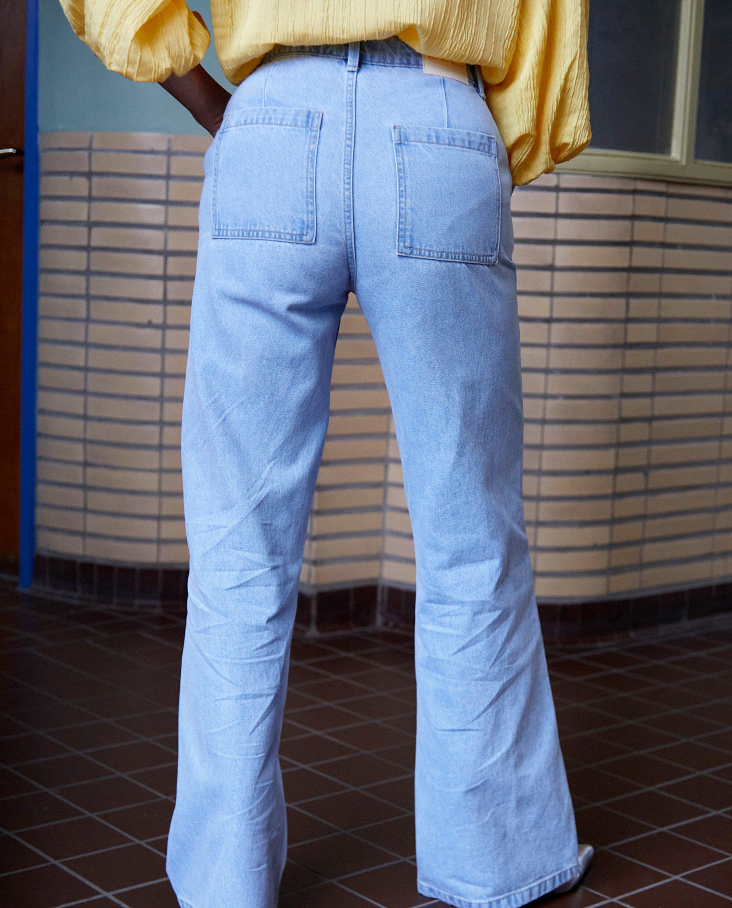 Jeans - Blauwe jeans, wide leg fit