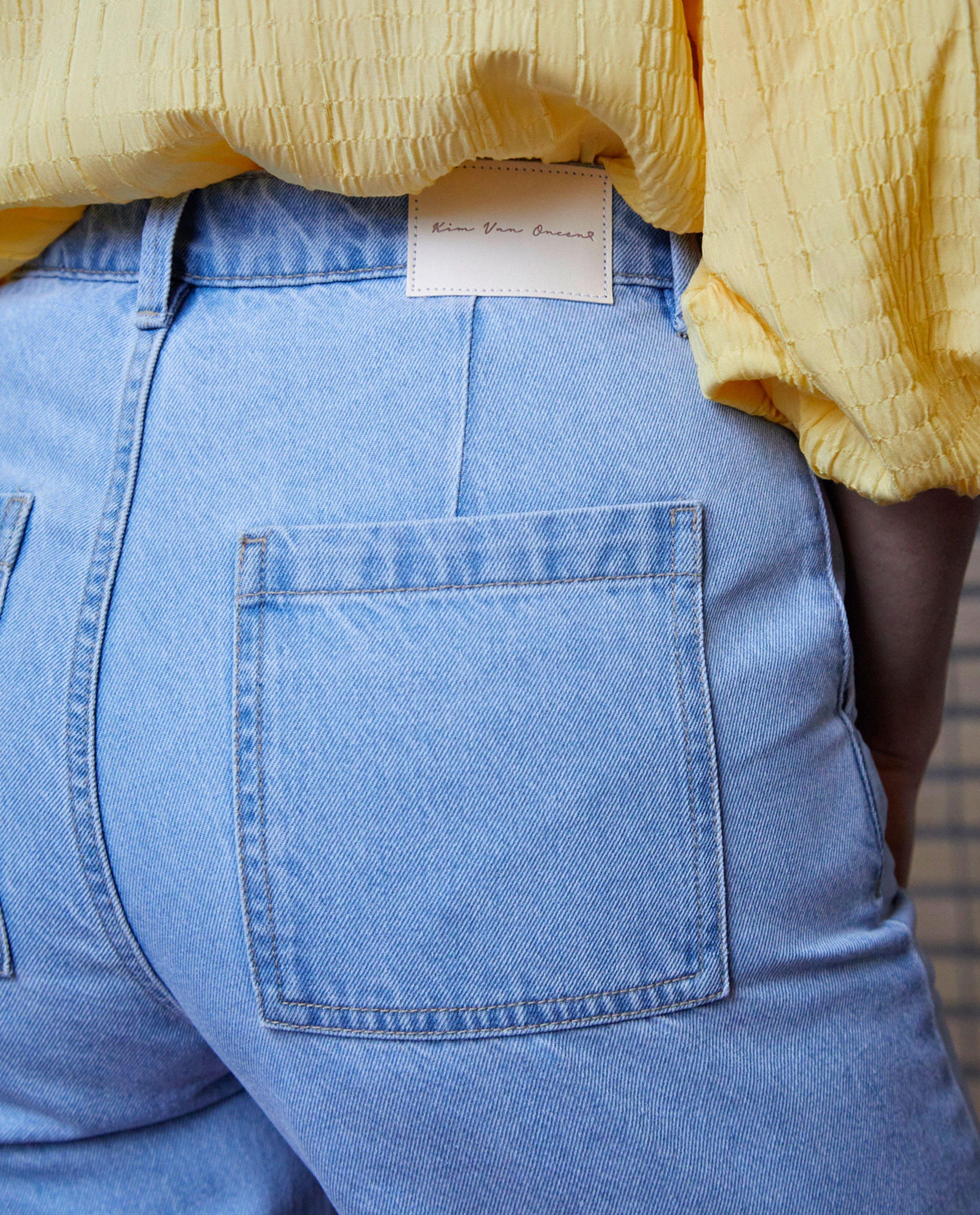 Jeans - Blauwe jeans, wide leg fit