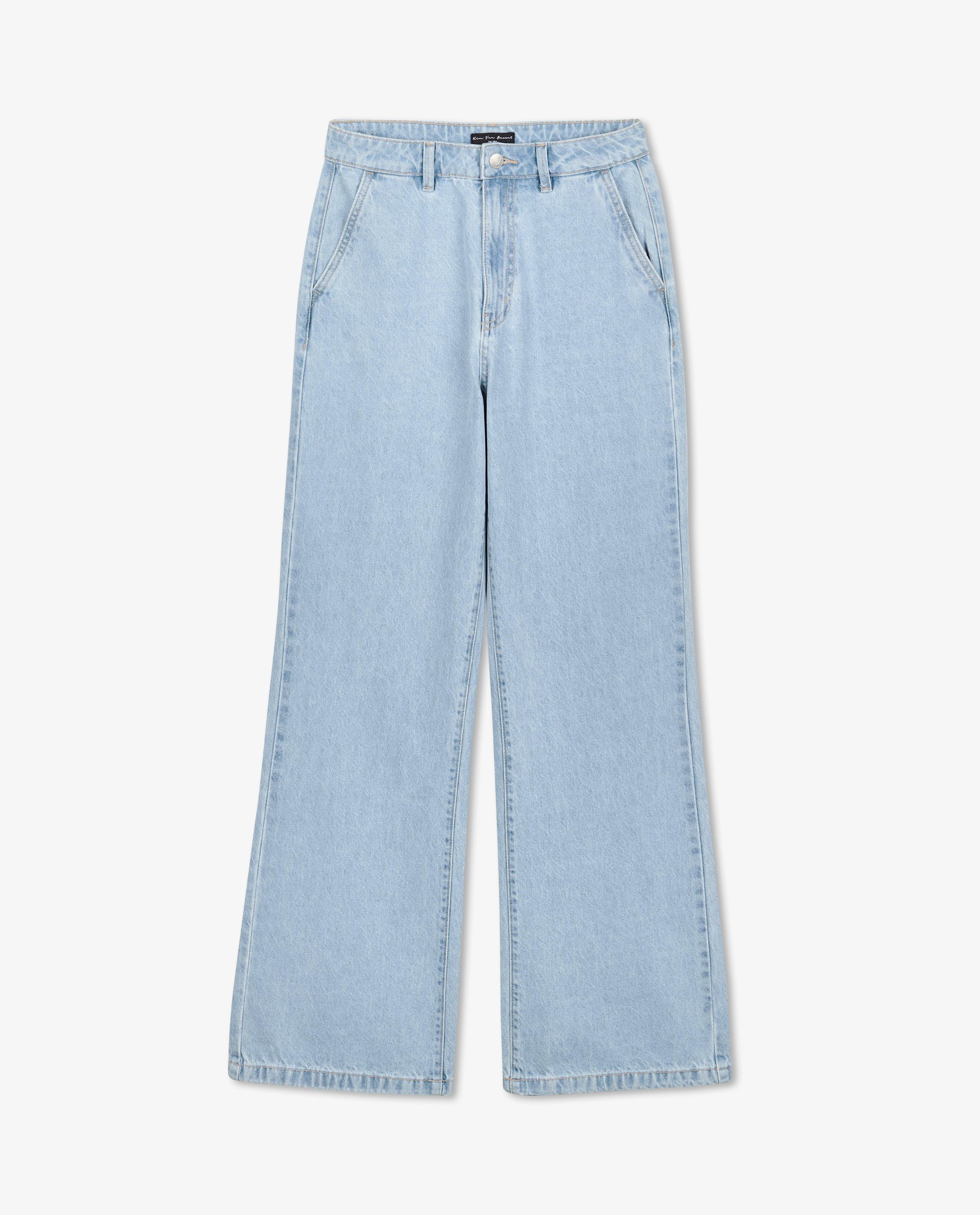 Jeans - Blauwe jeans, wide leg fit