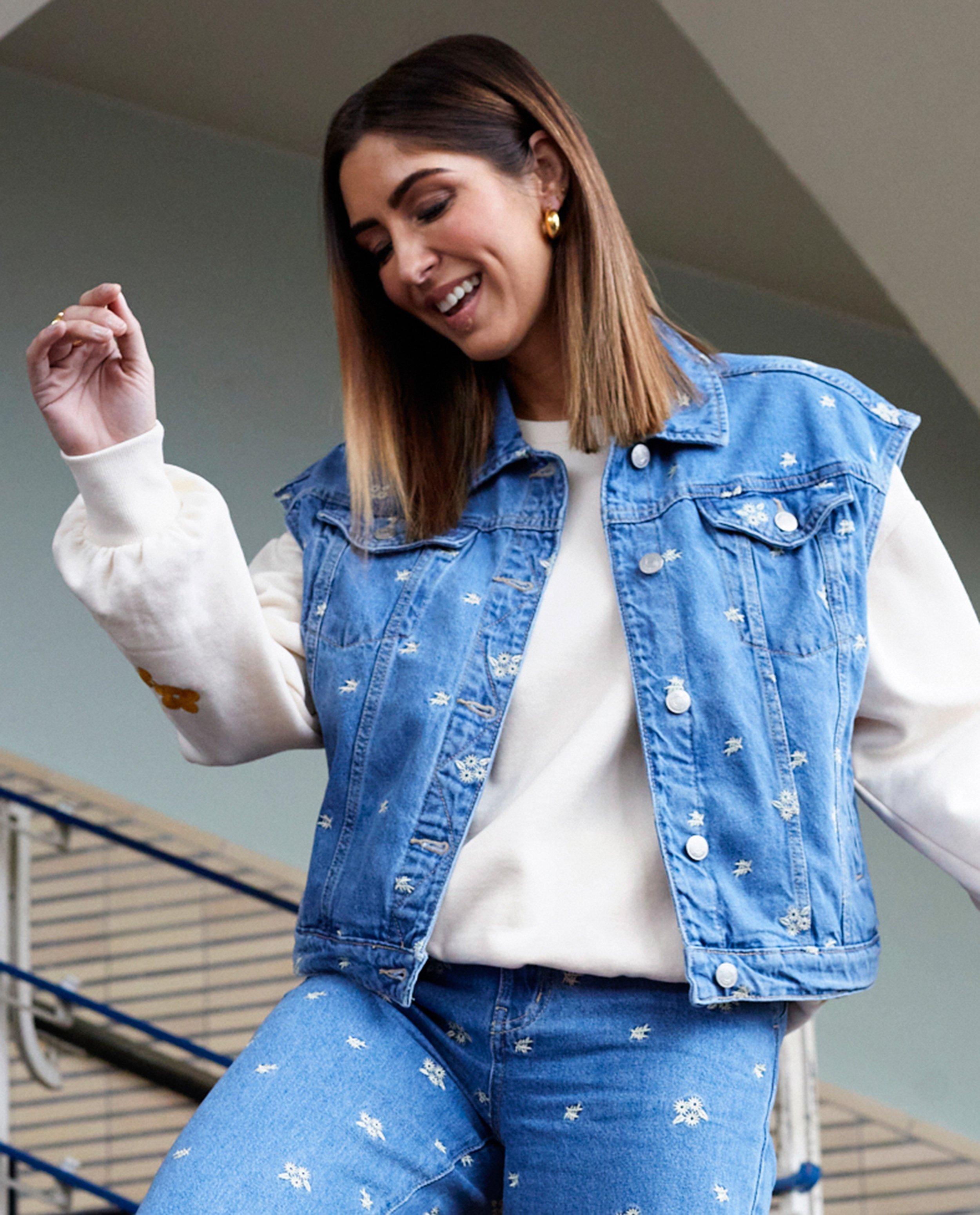 Veste en jeans brodée - null - Kim Van Oncen