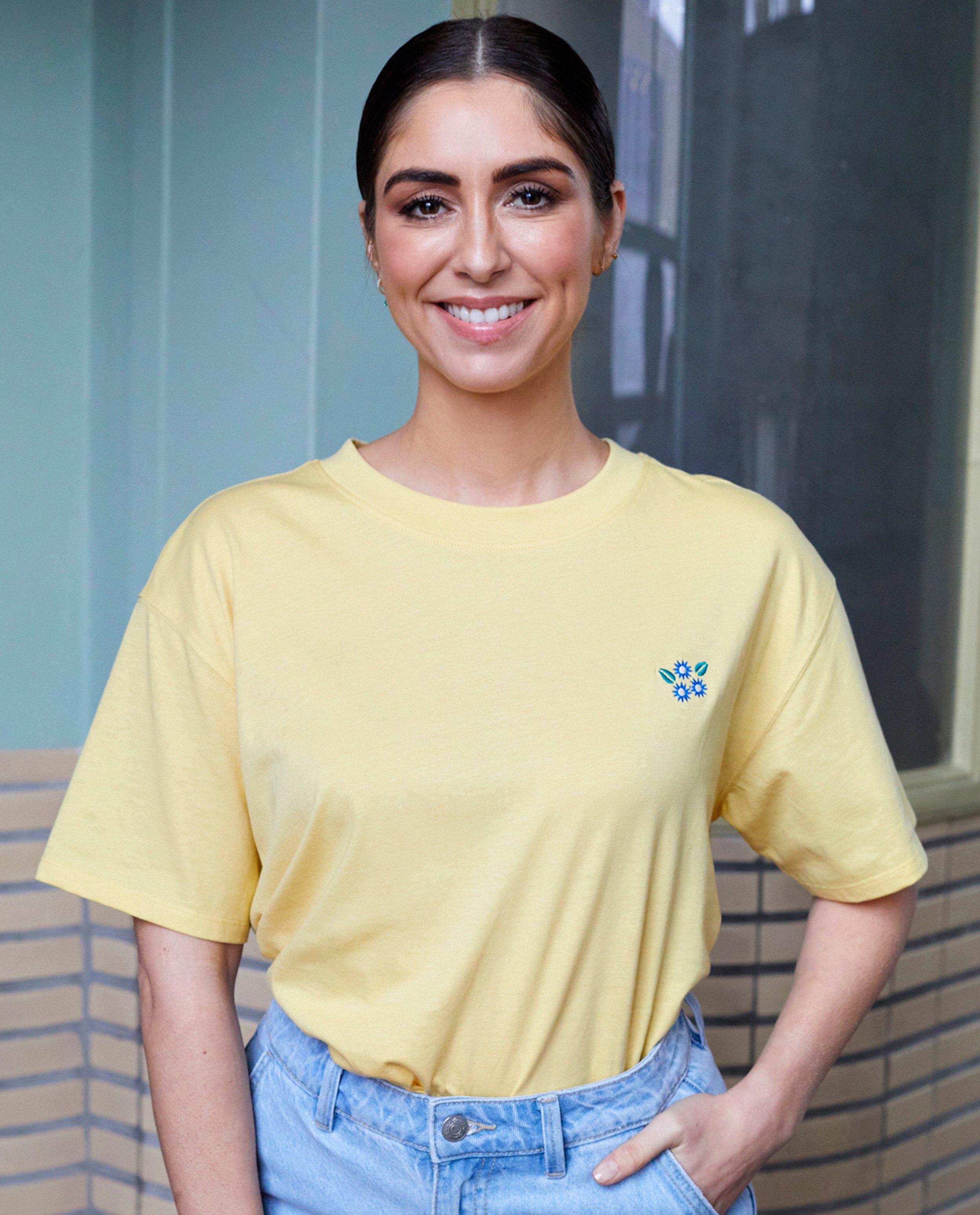 T-shirt écru avec des petites fleurs - null - Kim Van Oncen