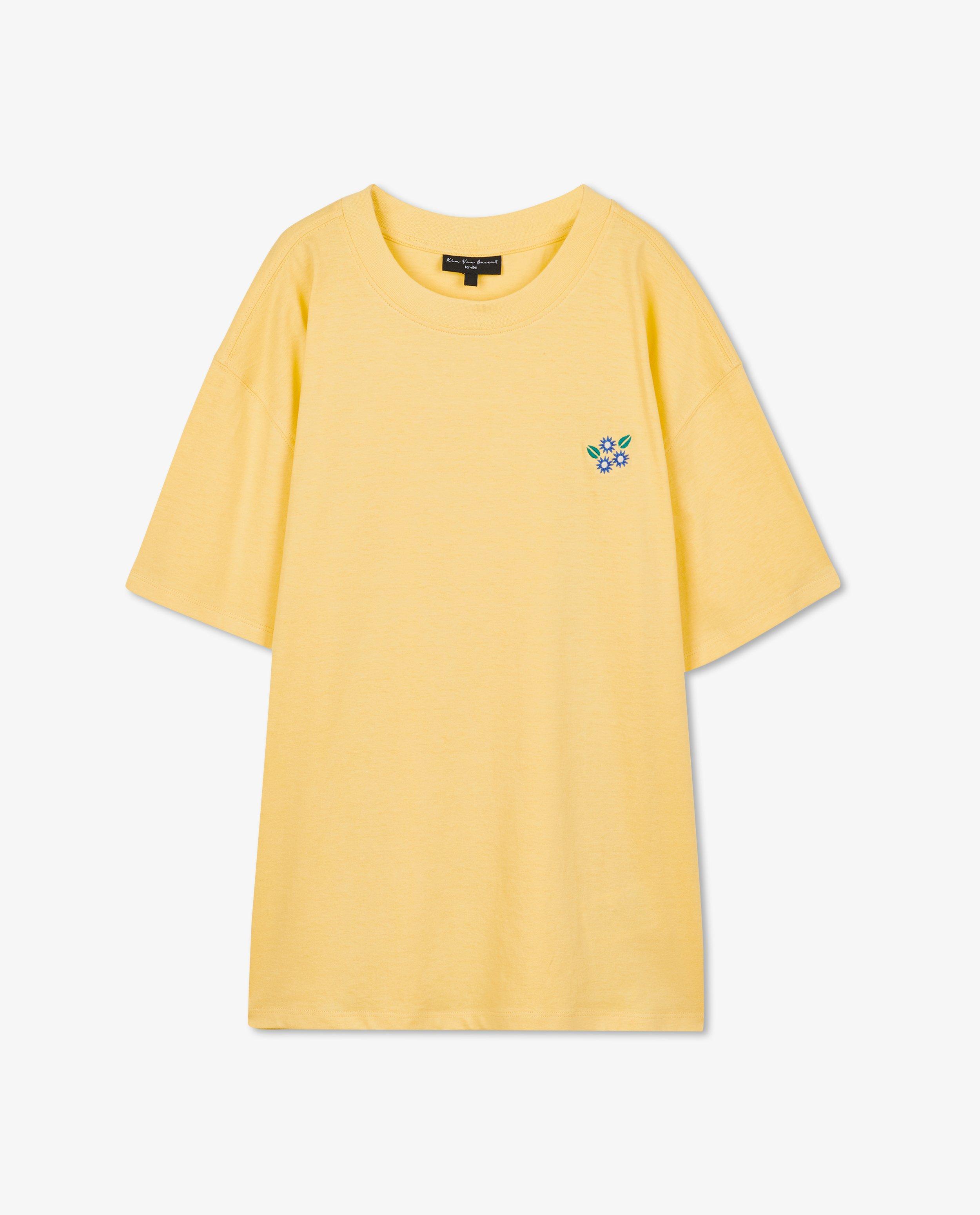 T-shirts - Geel T-shirt met bloemetje