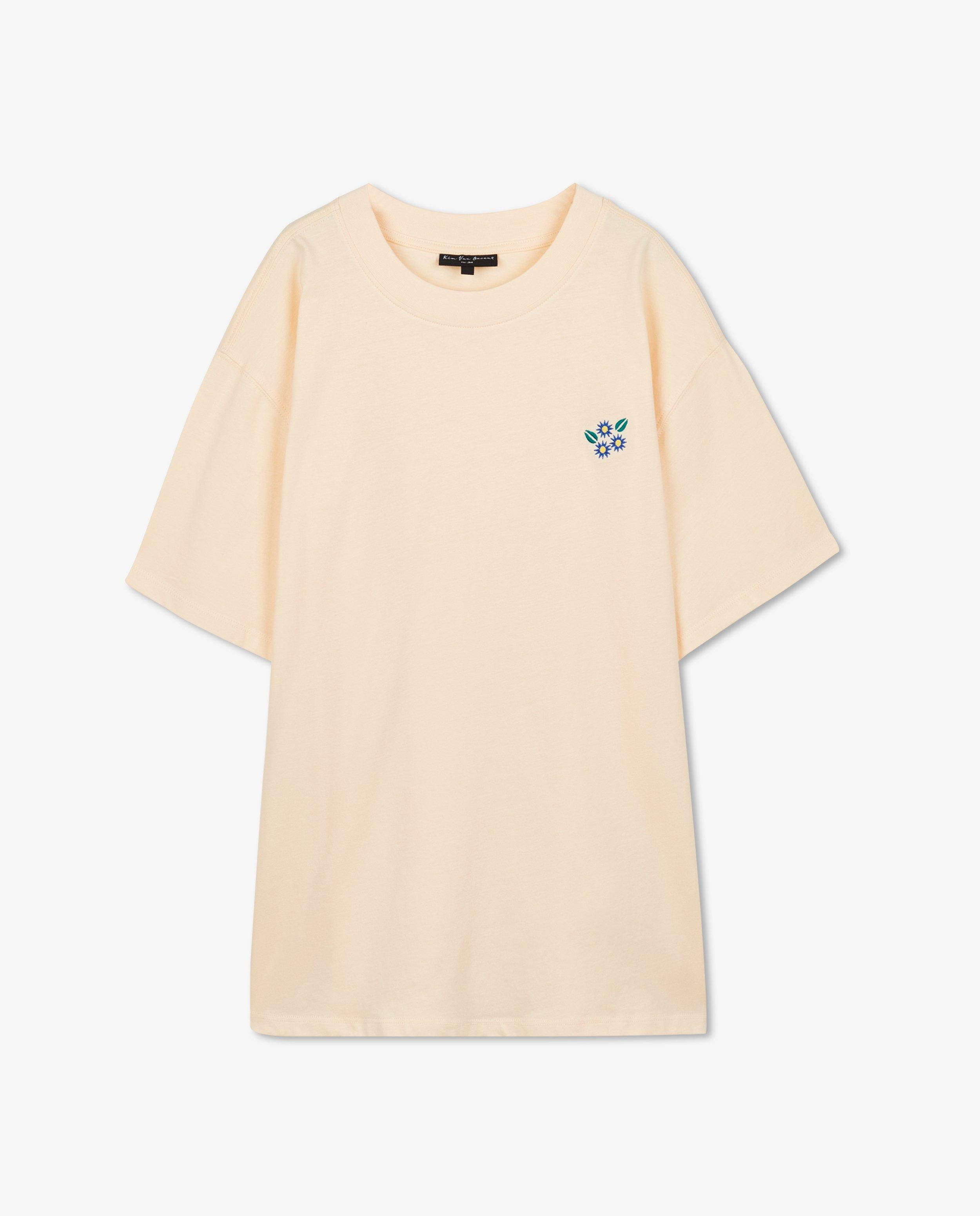T-shirts - T-shirt jaune avec des petites fleurs