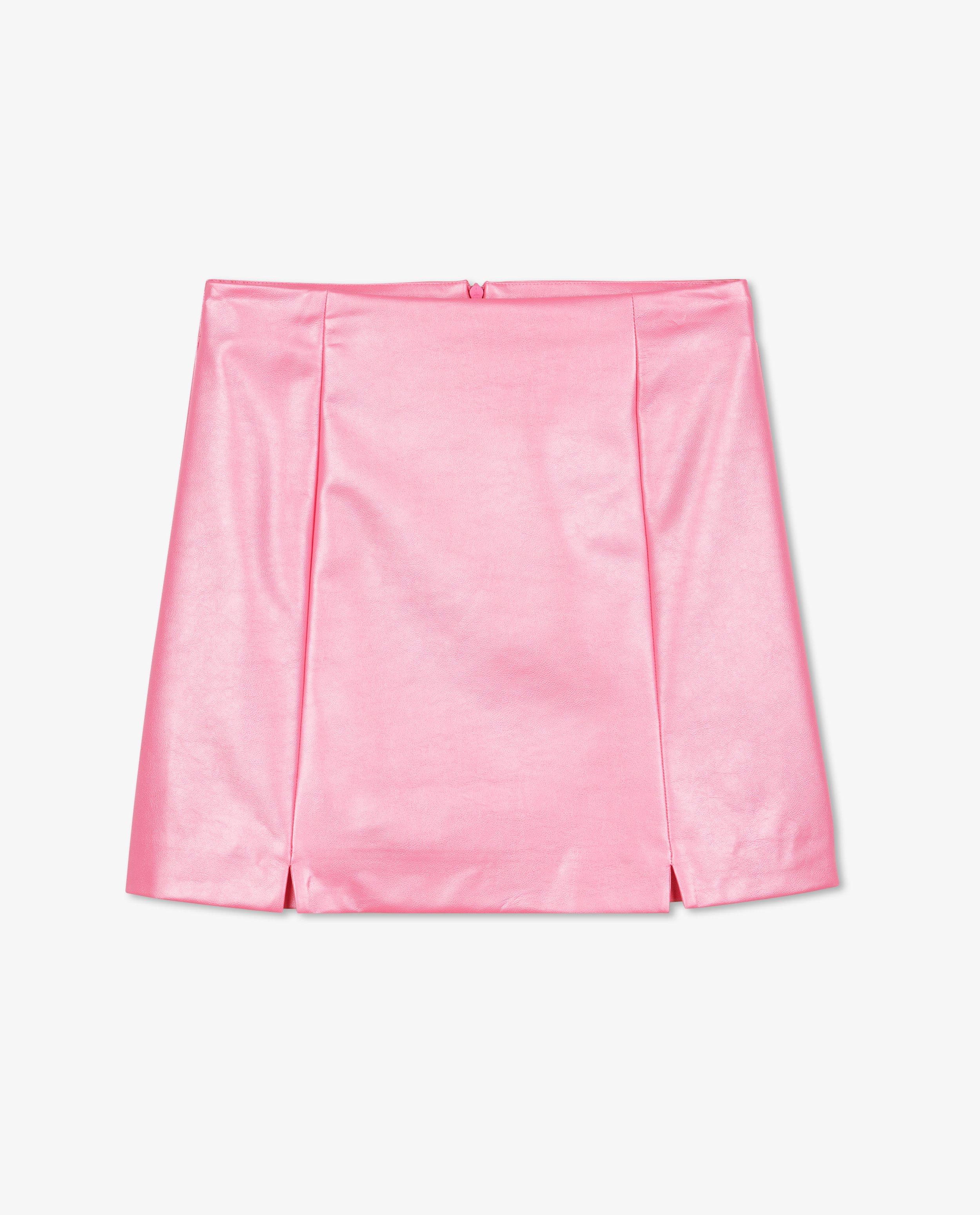 Rokken - Roze rok van faux leder