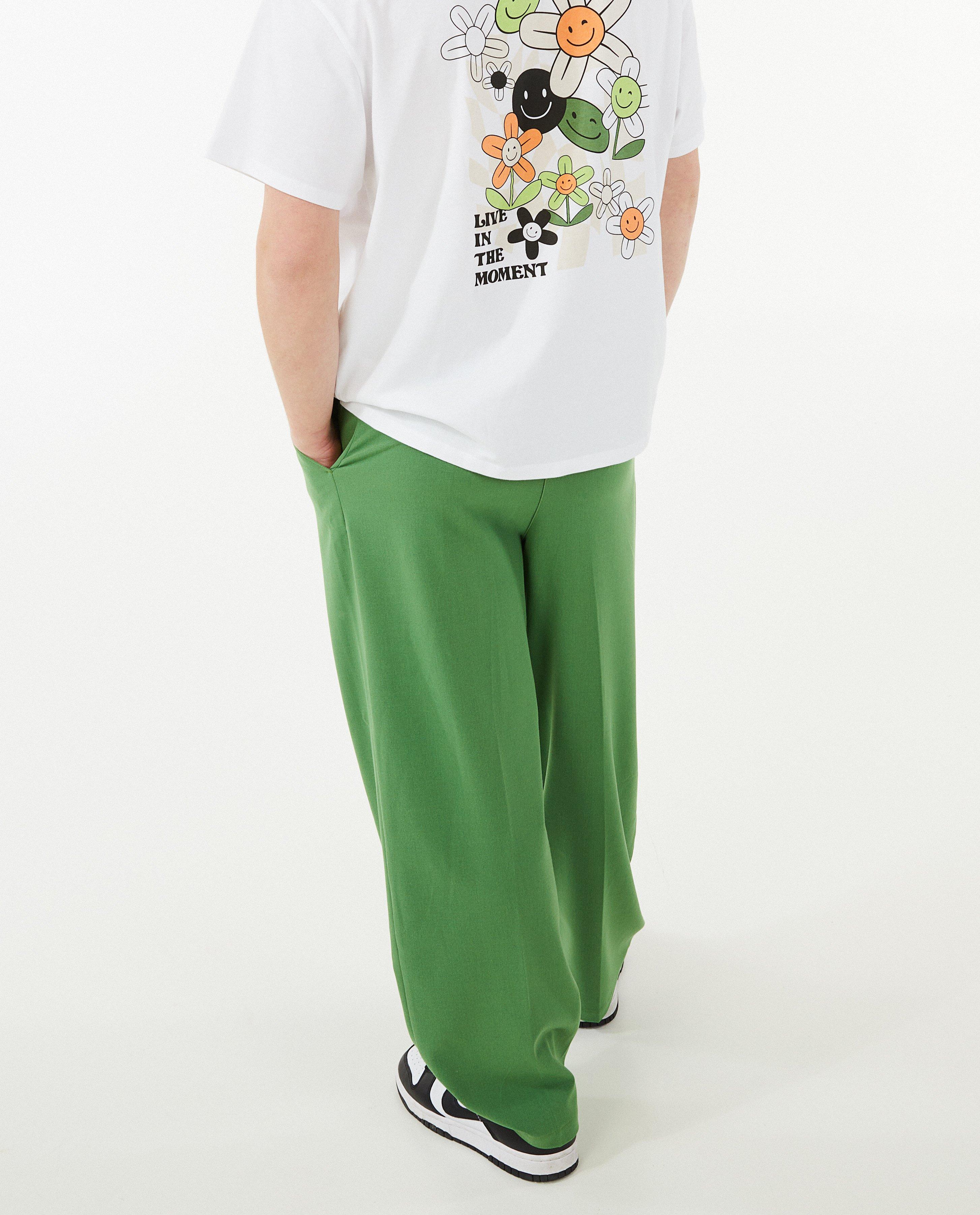 Pantalons - Pantalon vert, straight fit