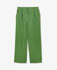 Broeken - Groene broek, straight fit