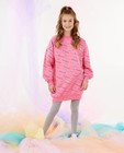 Kleedjes - Roze sweaterjurk met print