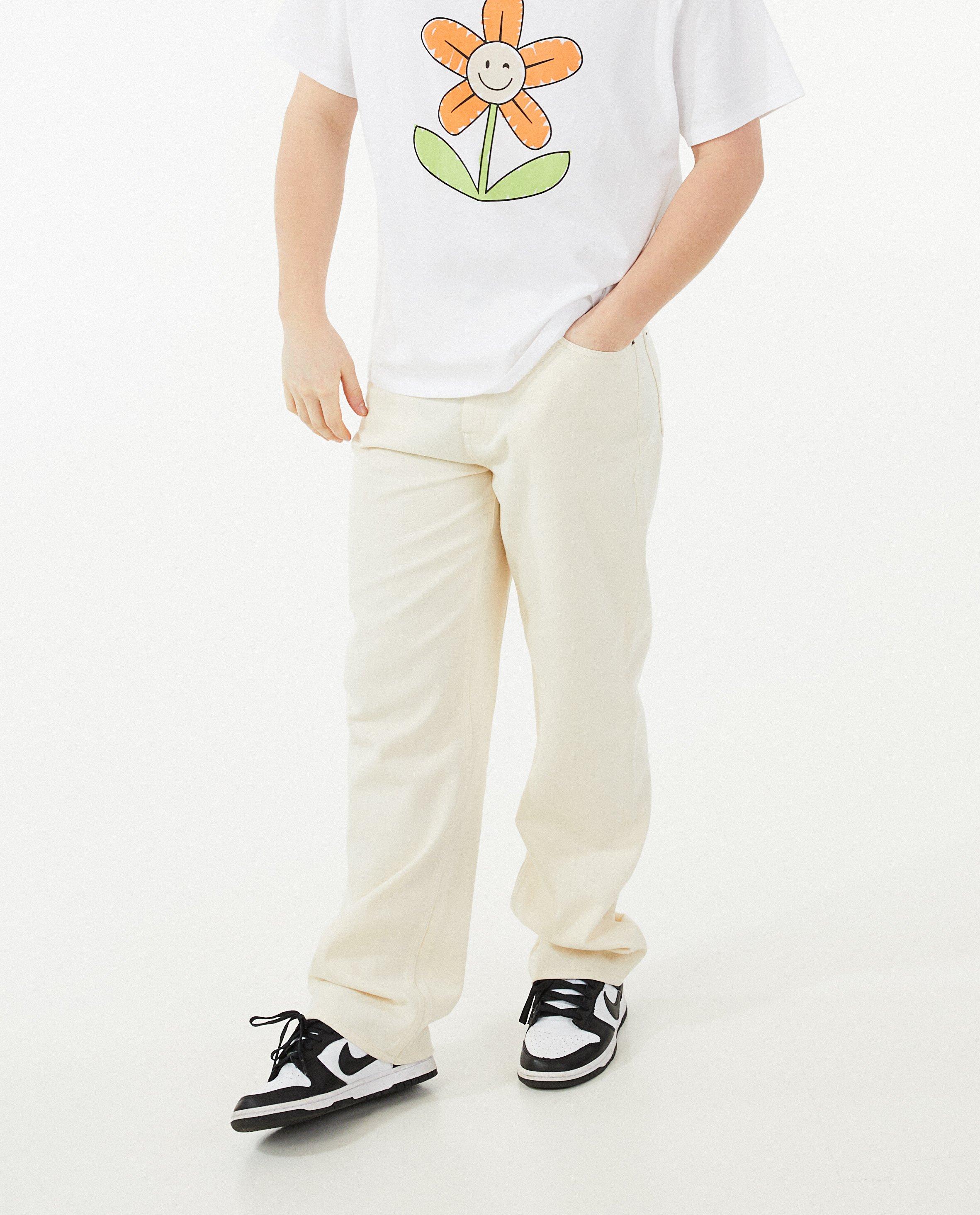 Beige broek, straight fit - null - Steffi Mercie