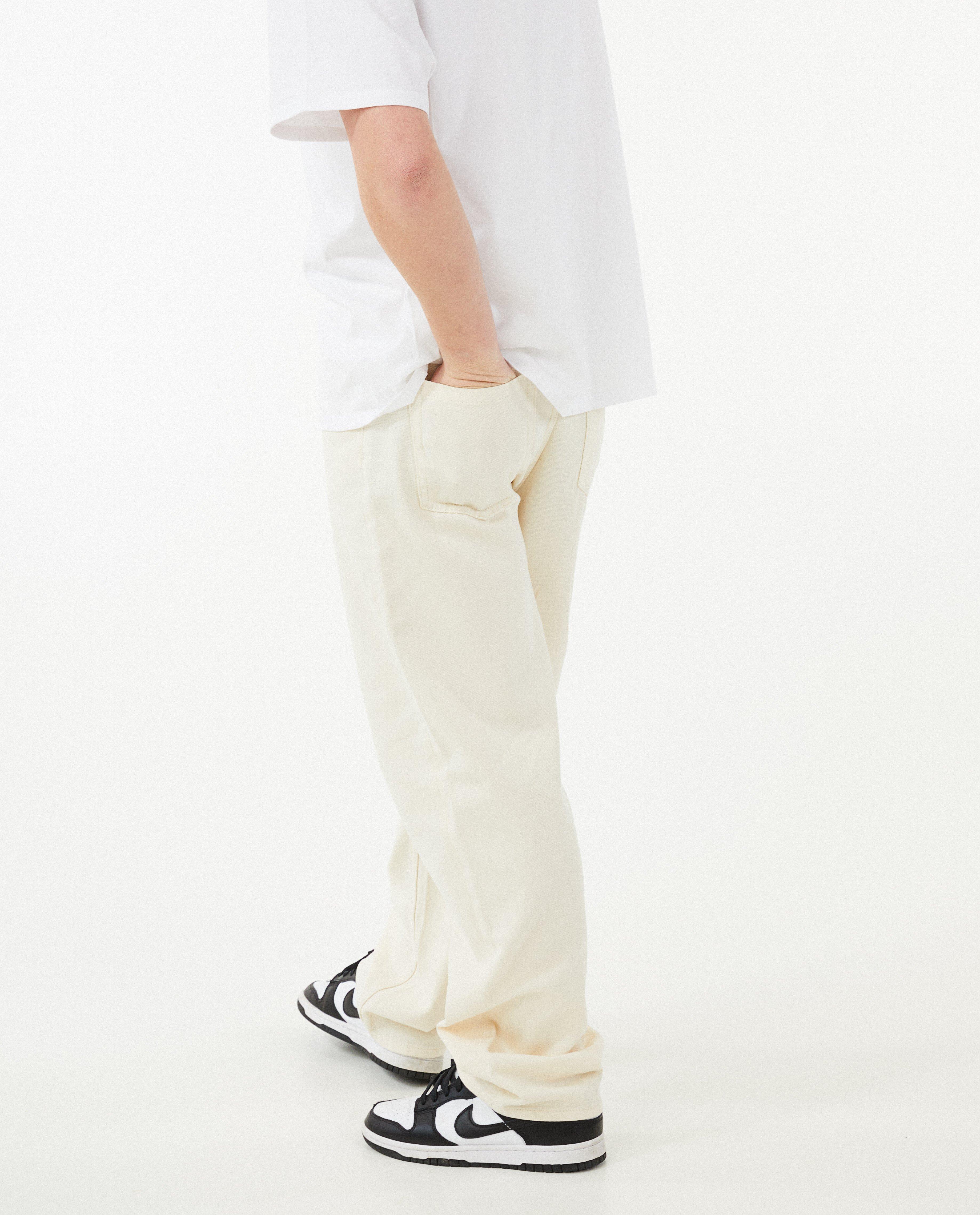 Jeans - Beige broek, straight fit