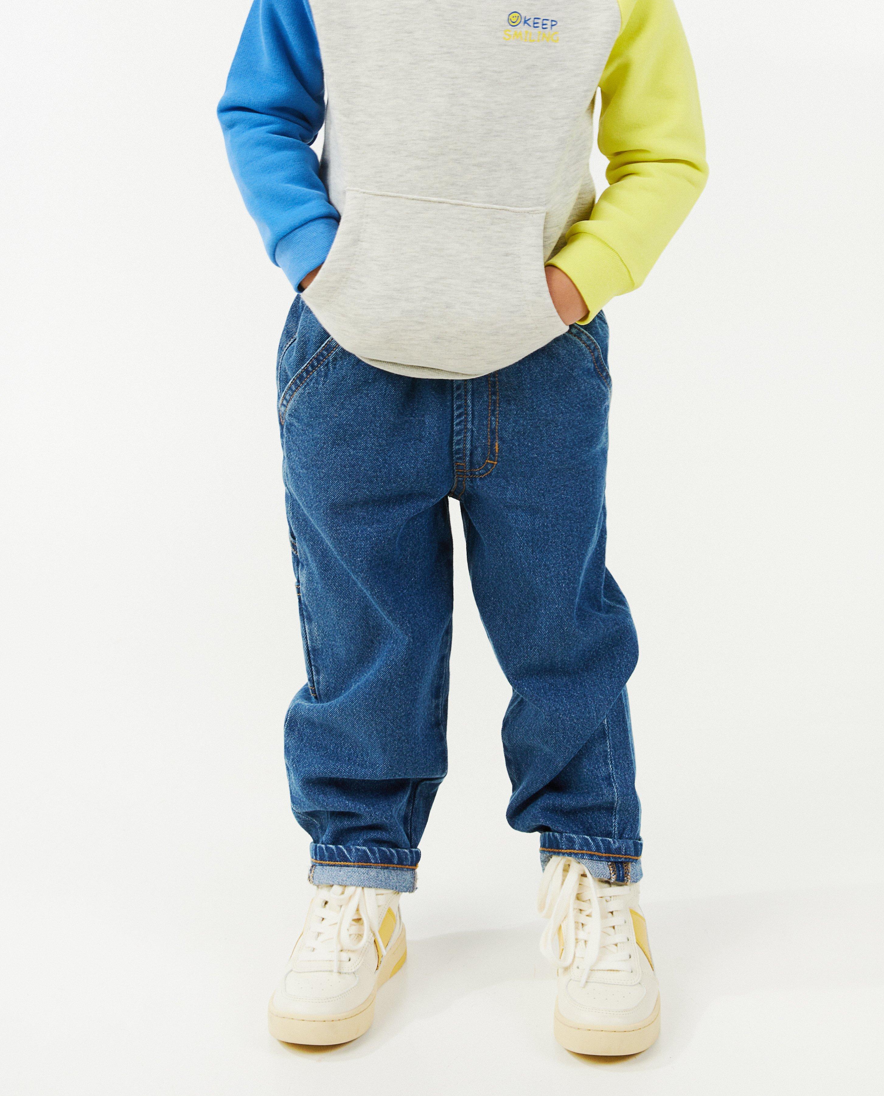 Jeans - Jeans bleu, coupe worker