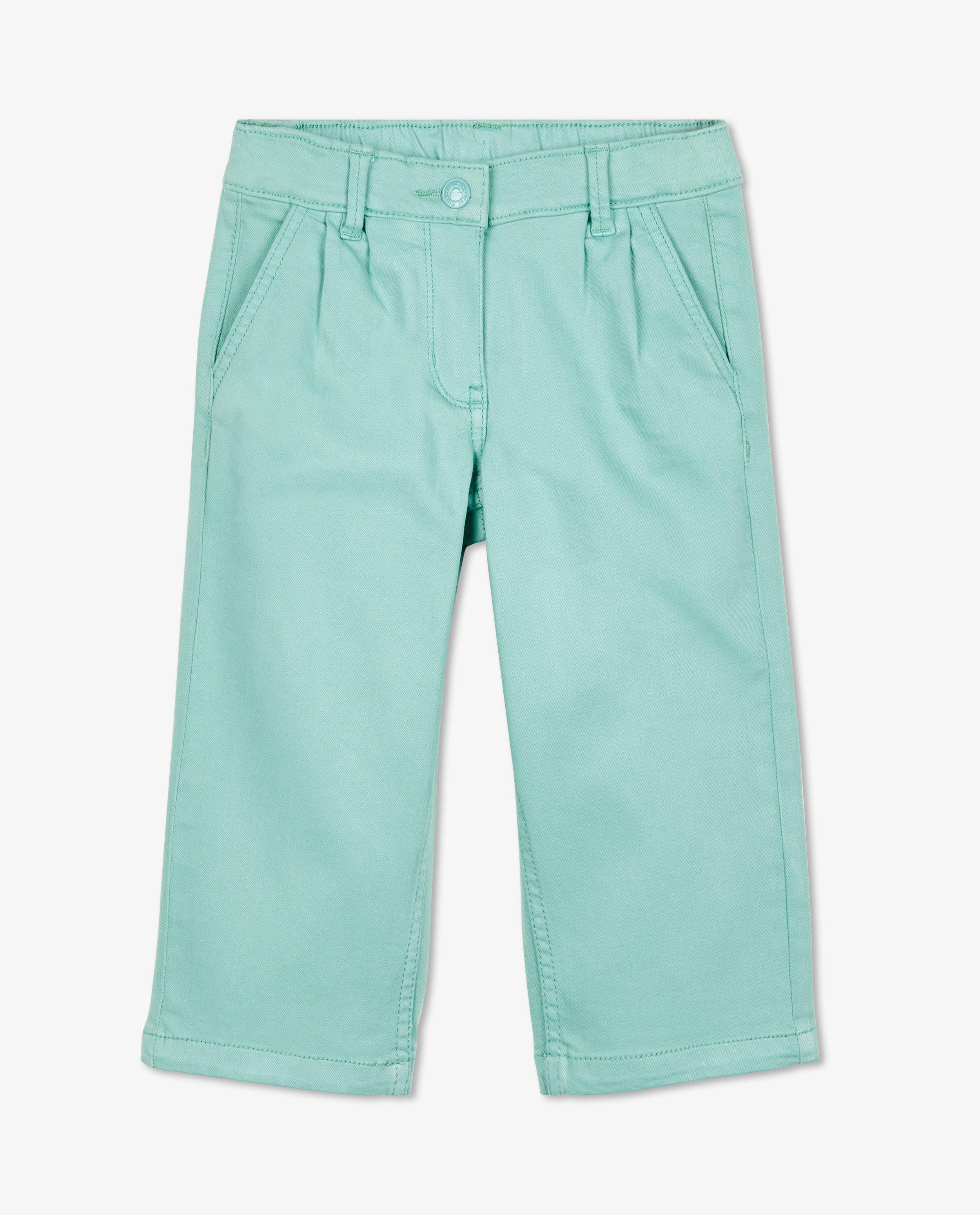 Broeken - Mintgroene broek, culotte fit