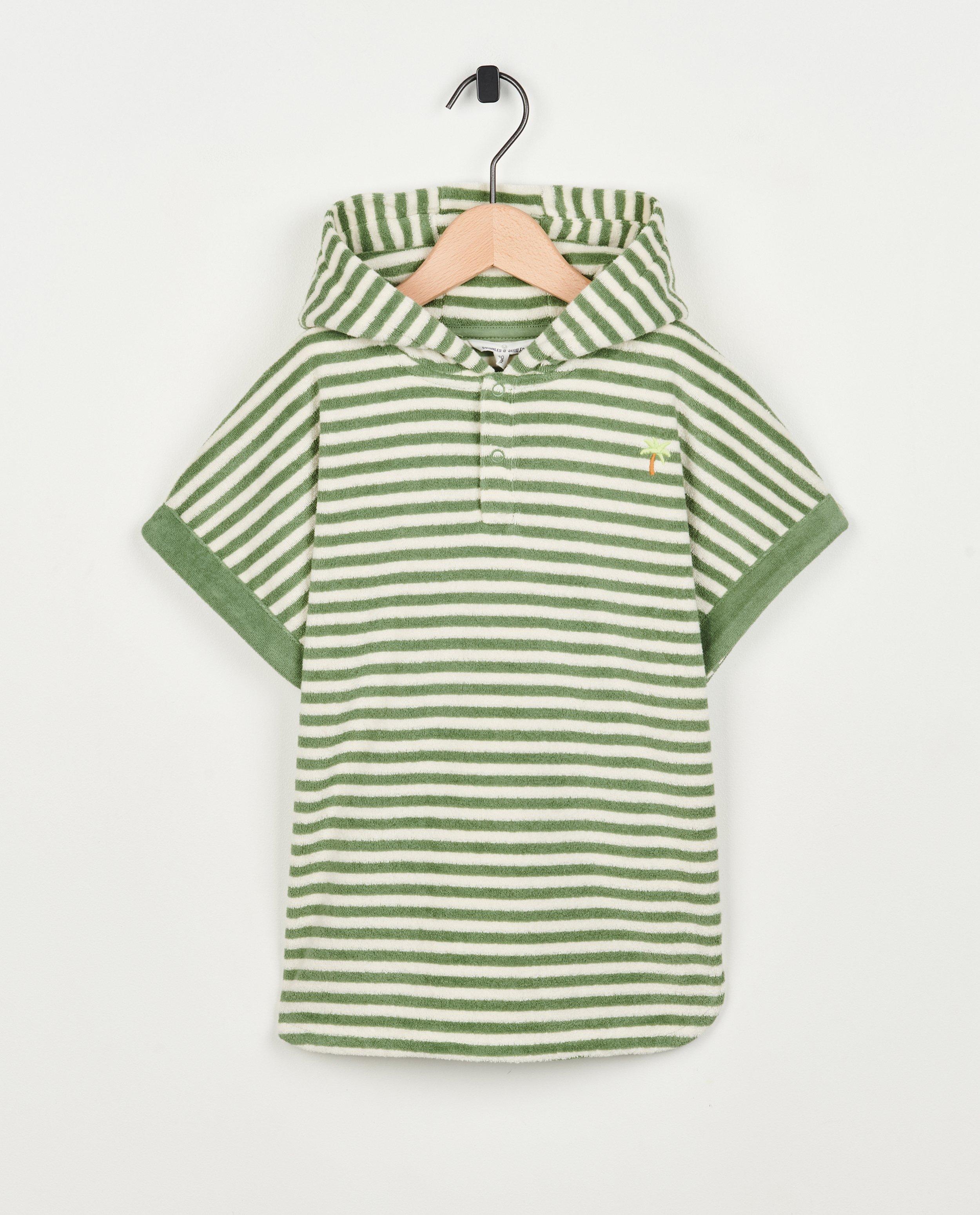 Sponsen poncho met strepen - null - Cuddles and Smiles