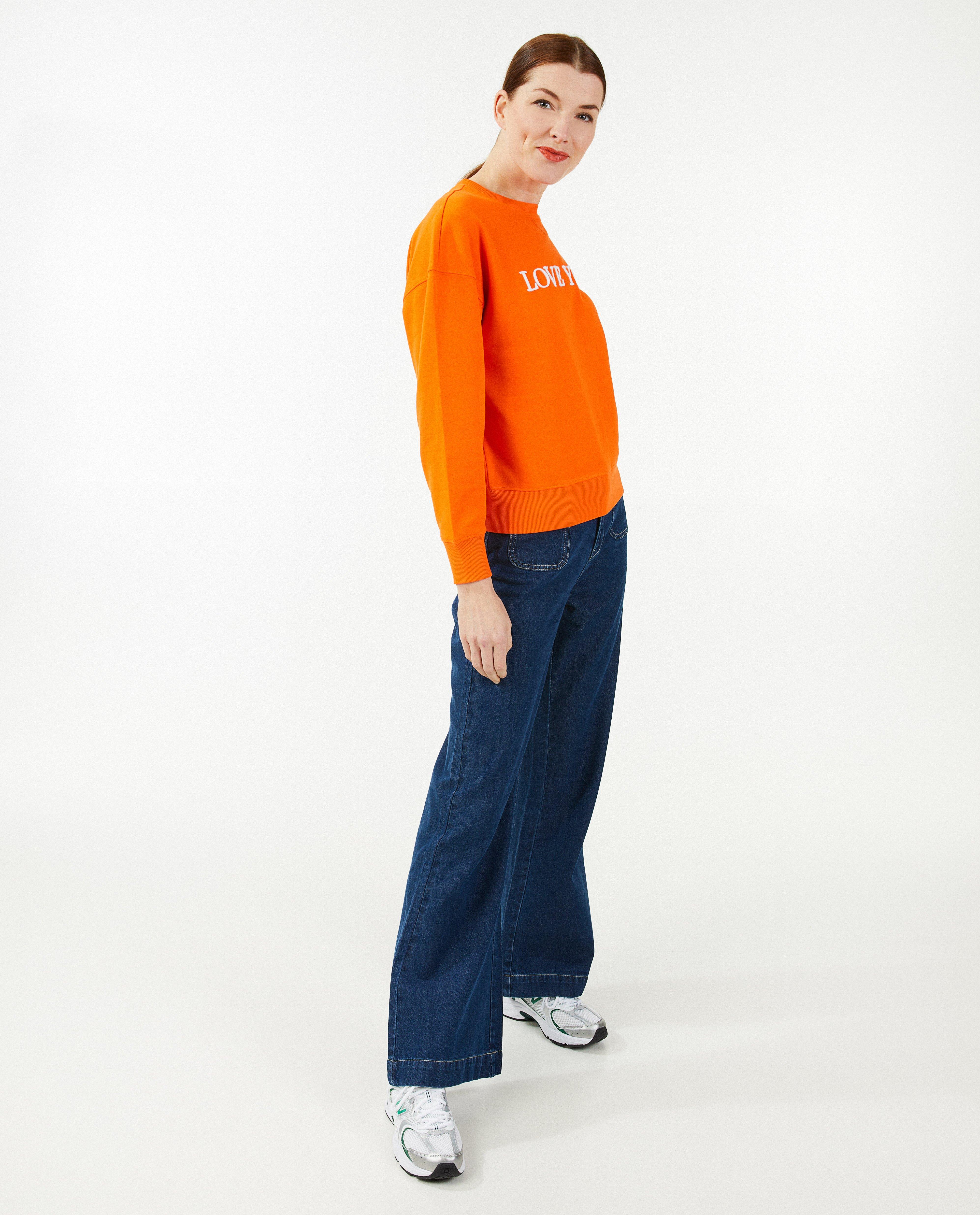 Donkerblauwe jeans, flared fit - null - Sora