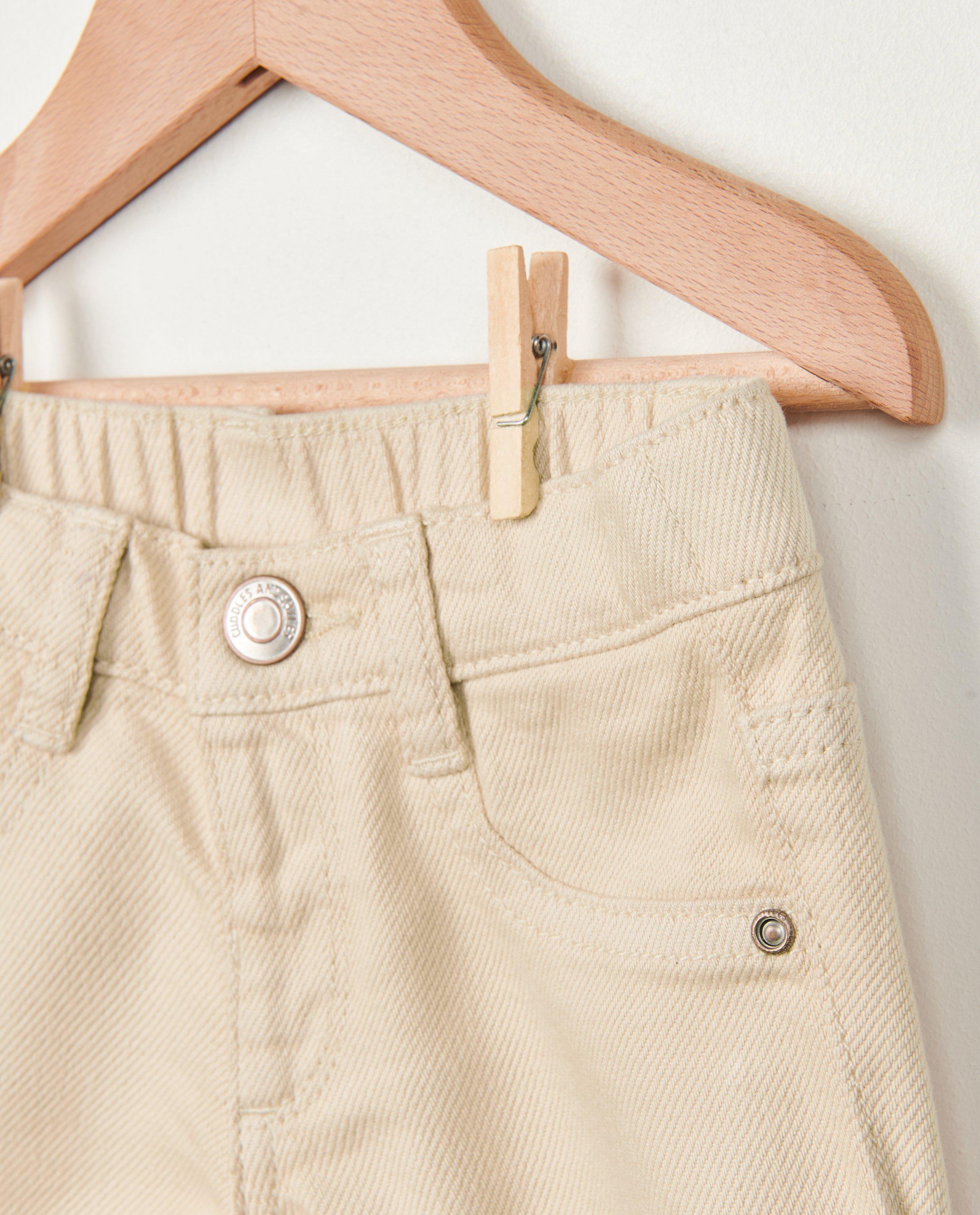 Broeken - Beige jeans, slim fit
