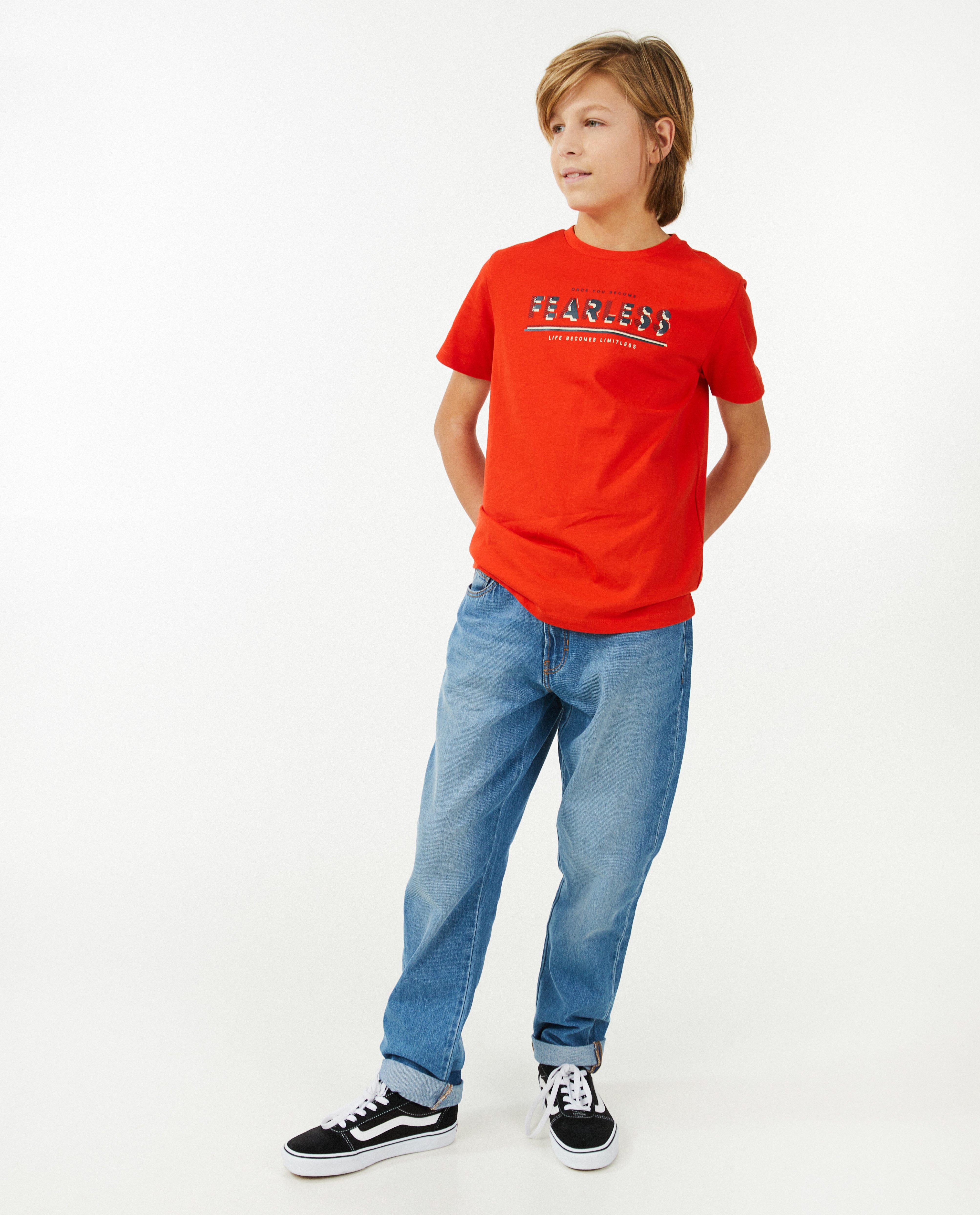 Blauwe jeans, baggy fit - null - Fish & Chips