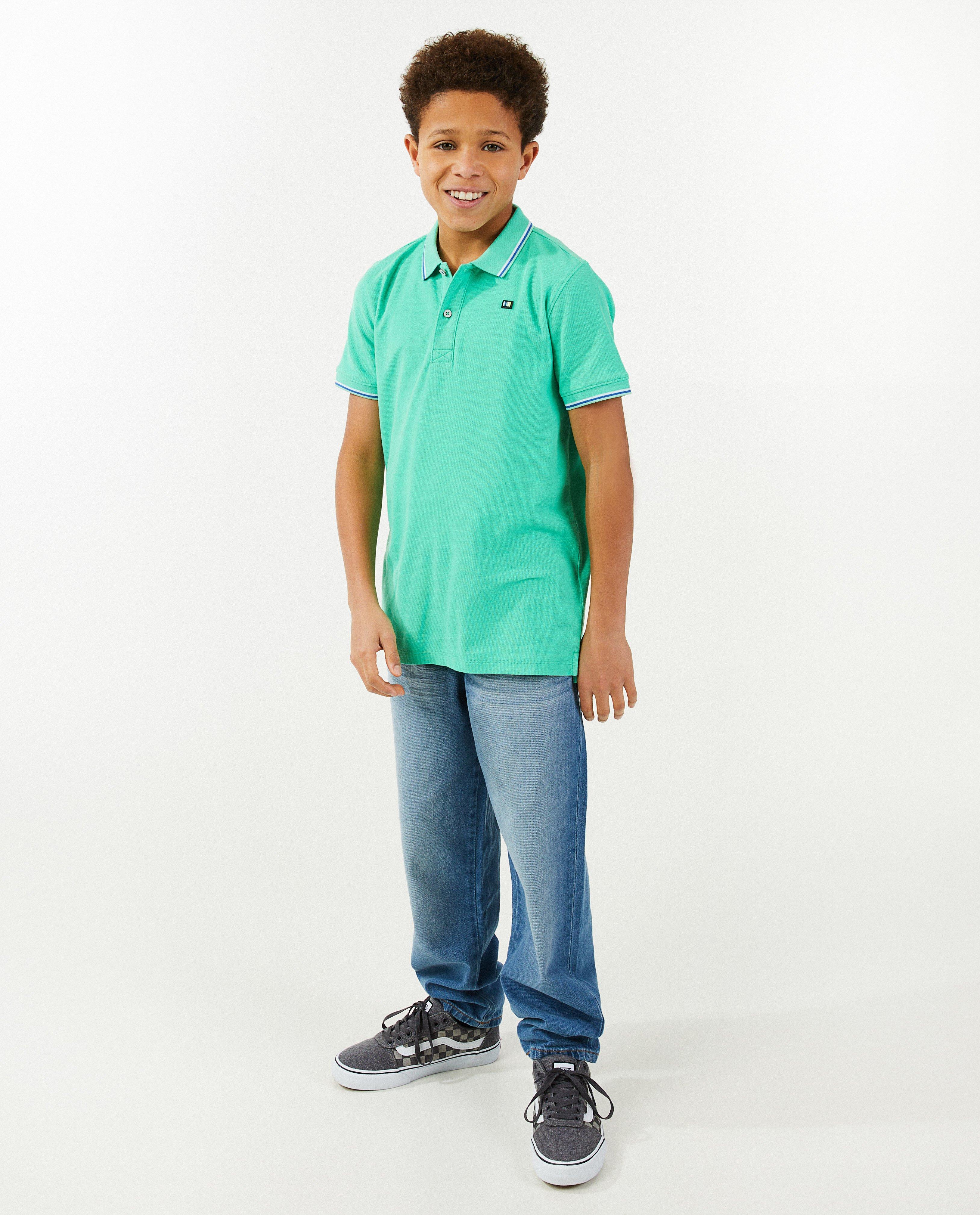 Blauwe jeans, worker fit - null - Fish & Chips