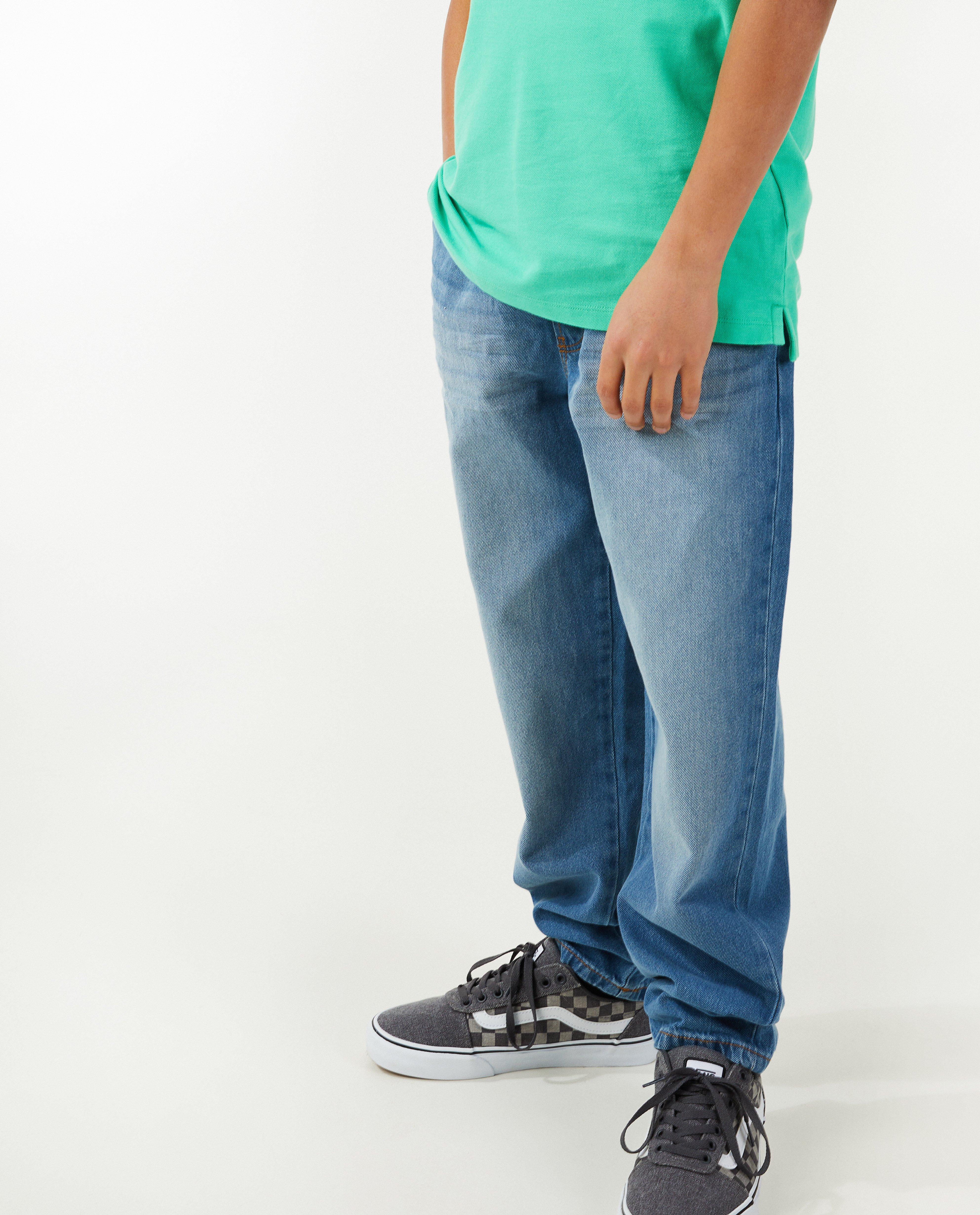 Jeans - Jeans bleu, coupe worker