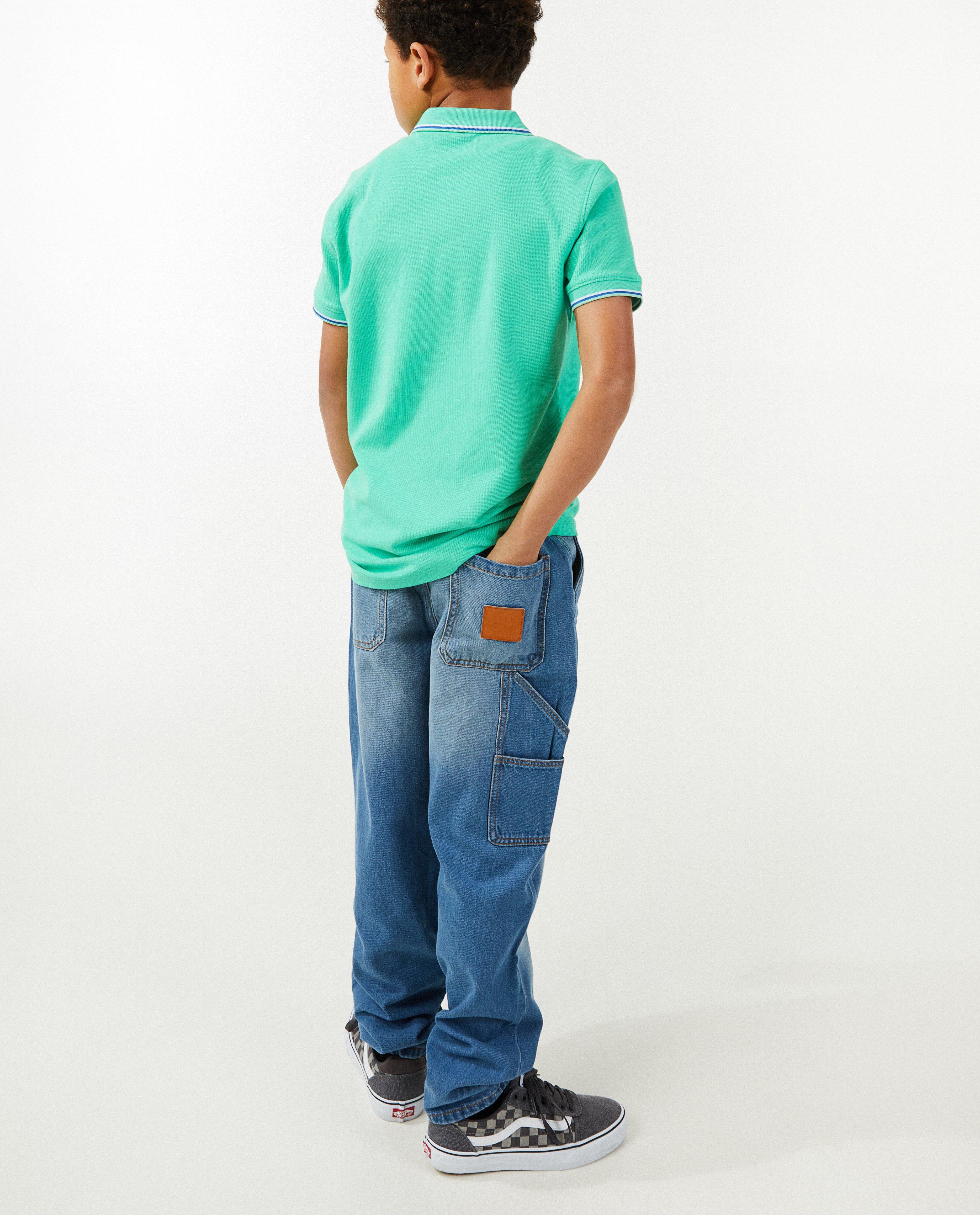 Jeans - Jeans bleu, coupe worker