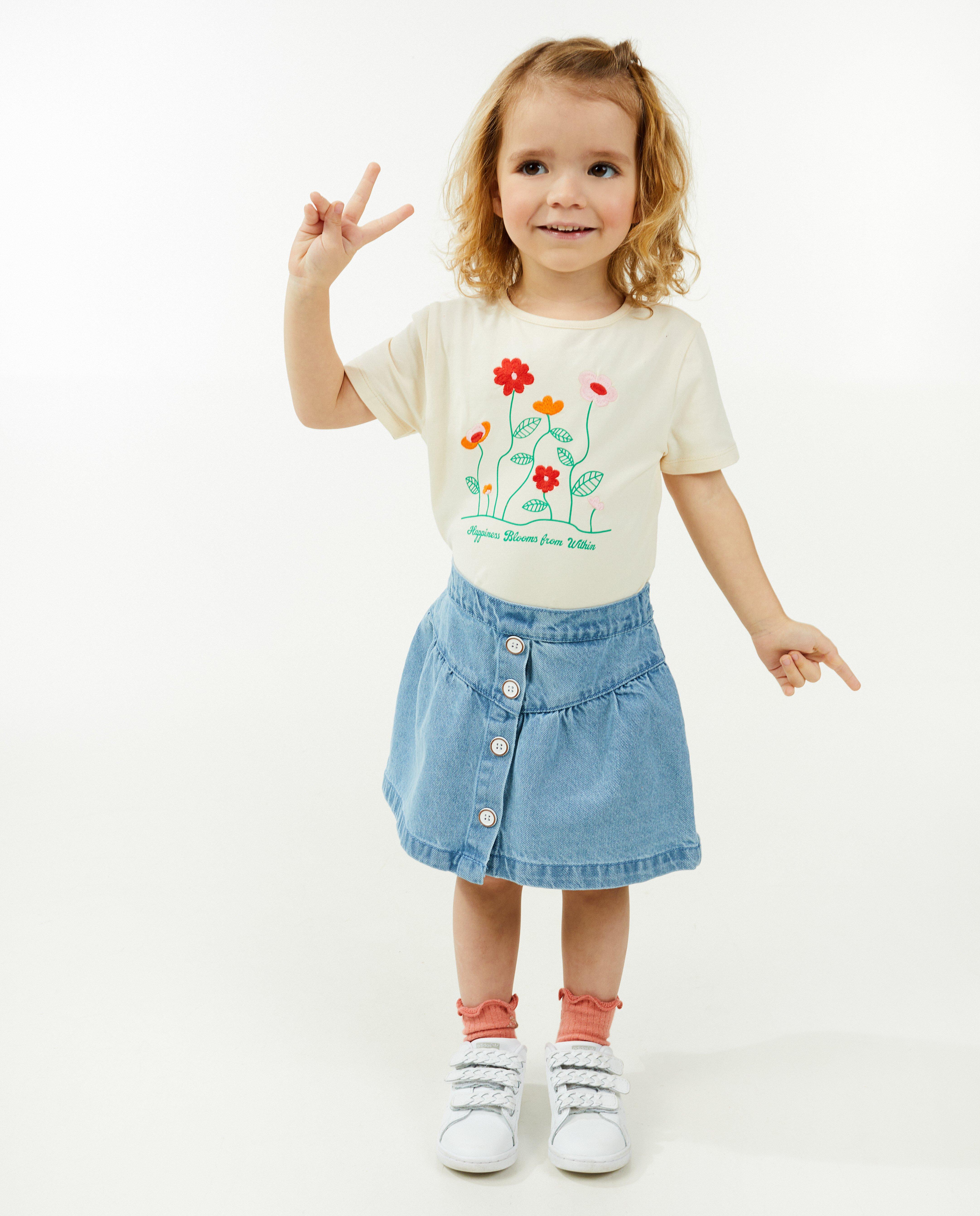 Lichtblauwe rok van jeans - null - Milla Star