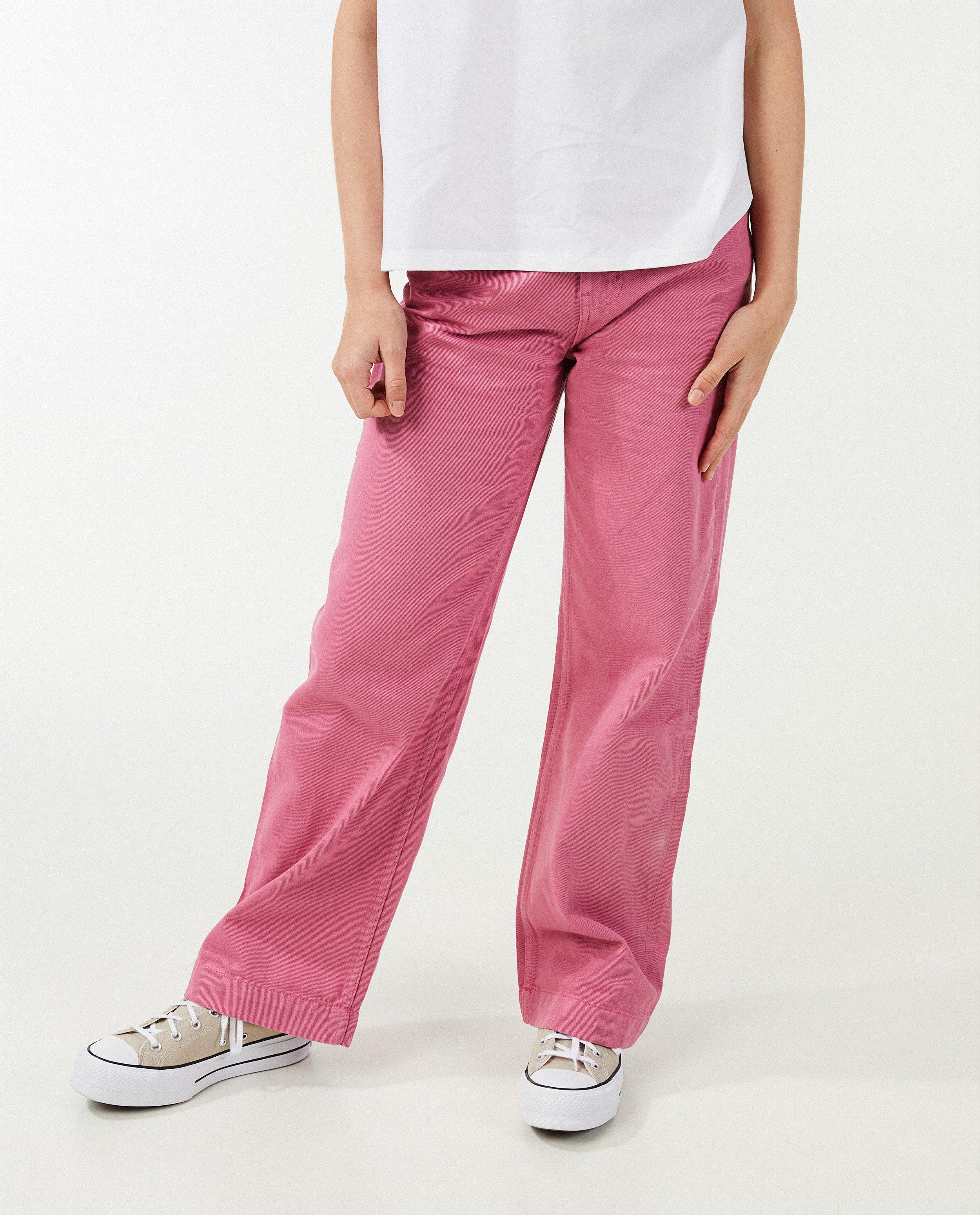 Jeans - Beige broek, flared fit