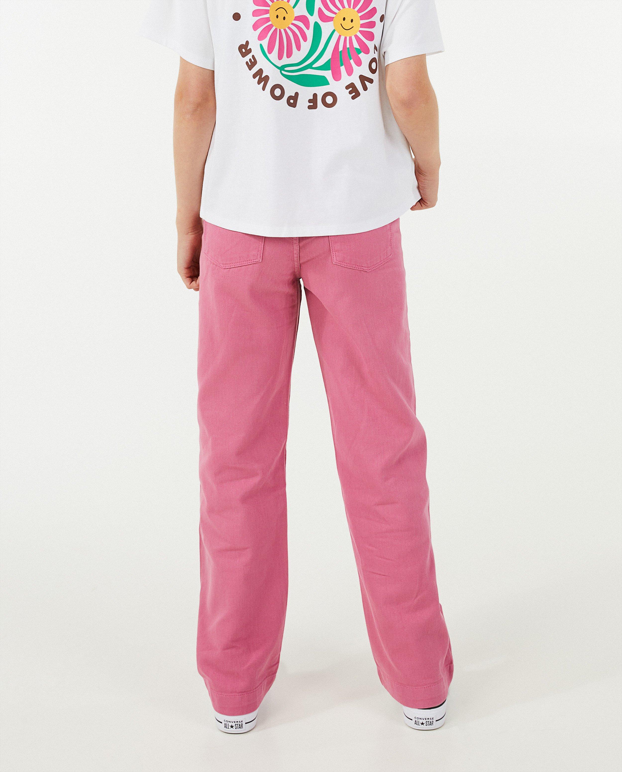 Jeans - Beige broek, flared fit