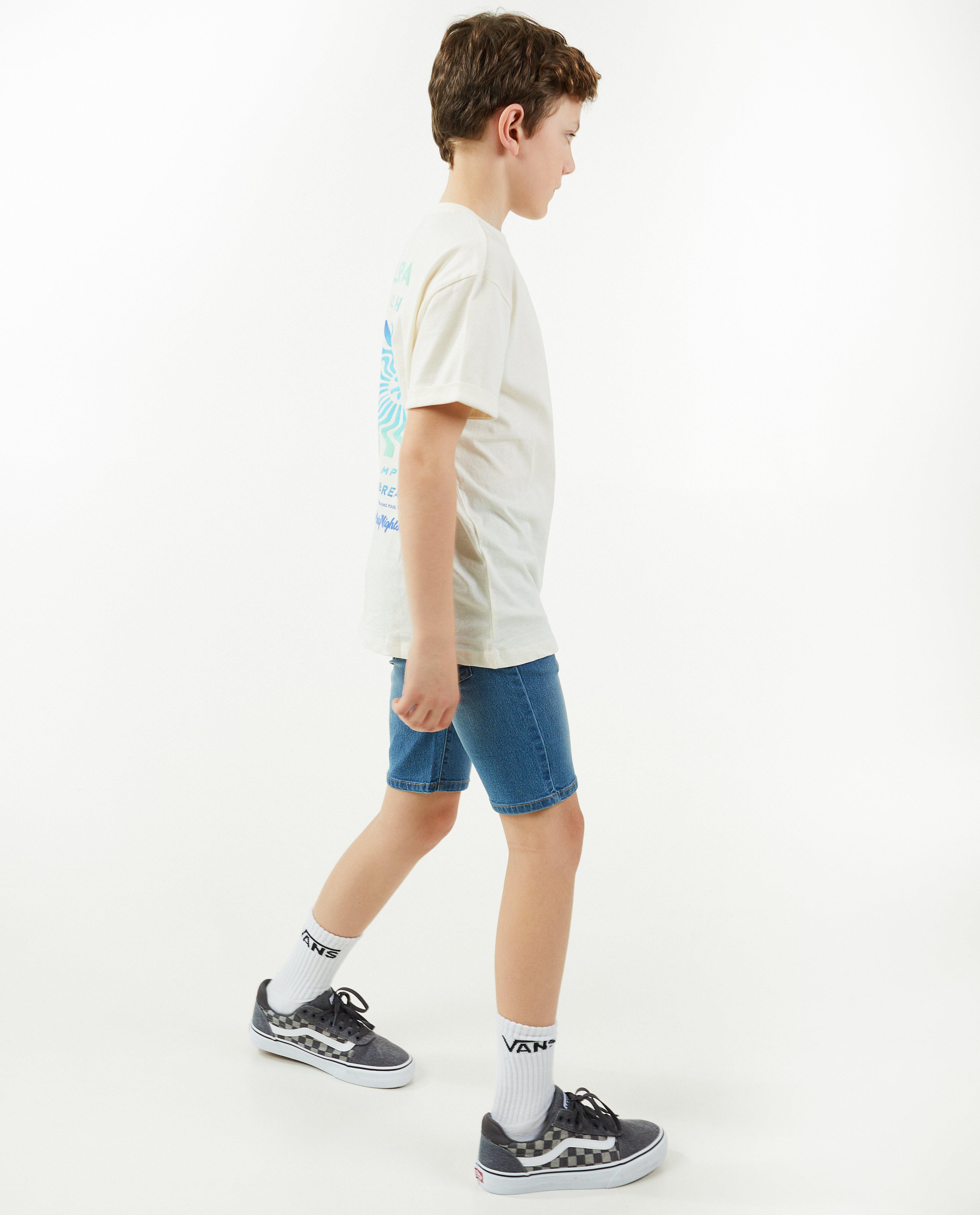 Short en jeans bleu, slim fit - null - Besties