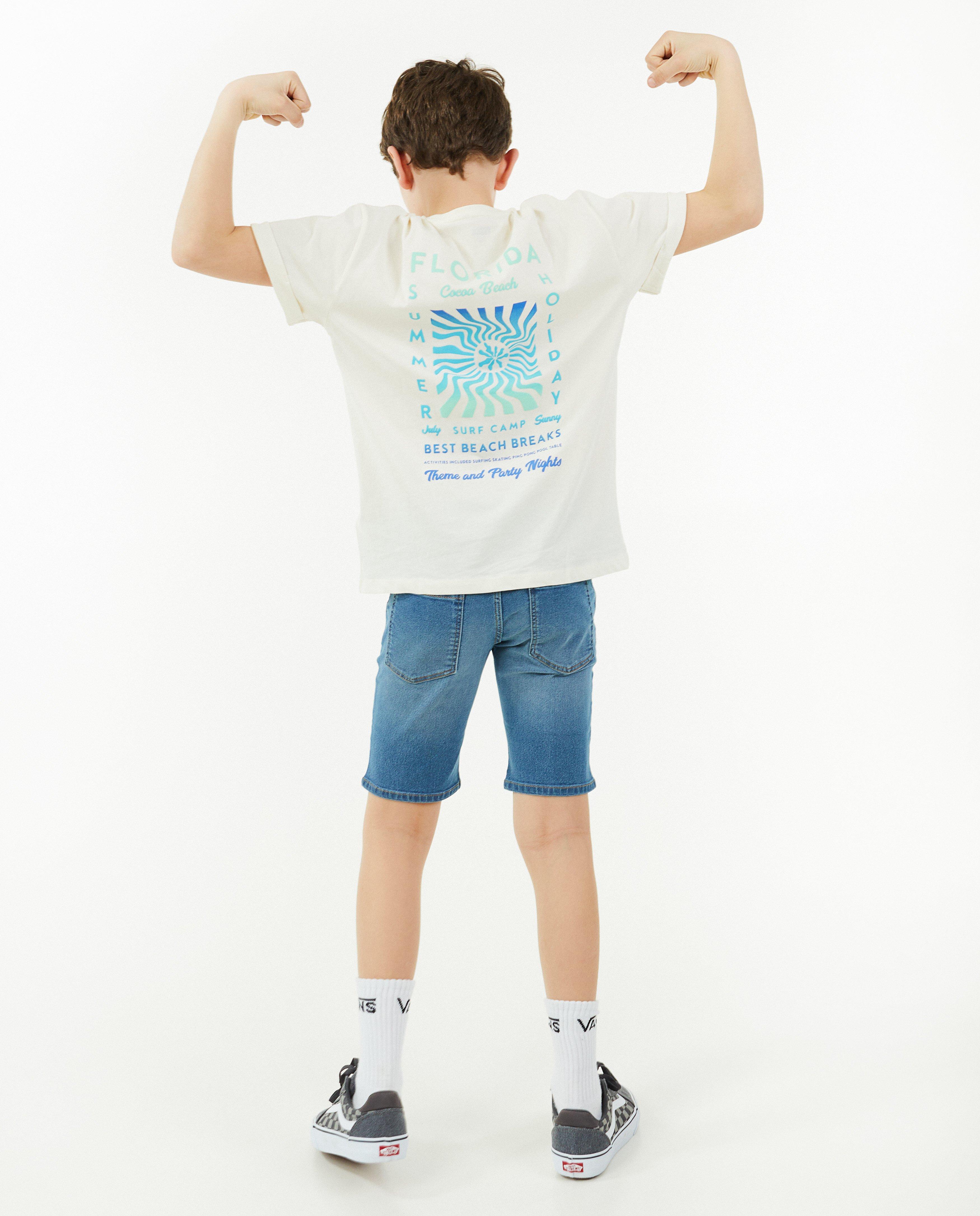 Shorts - Short en jeans gris, slim fit