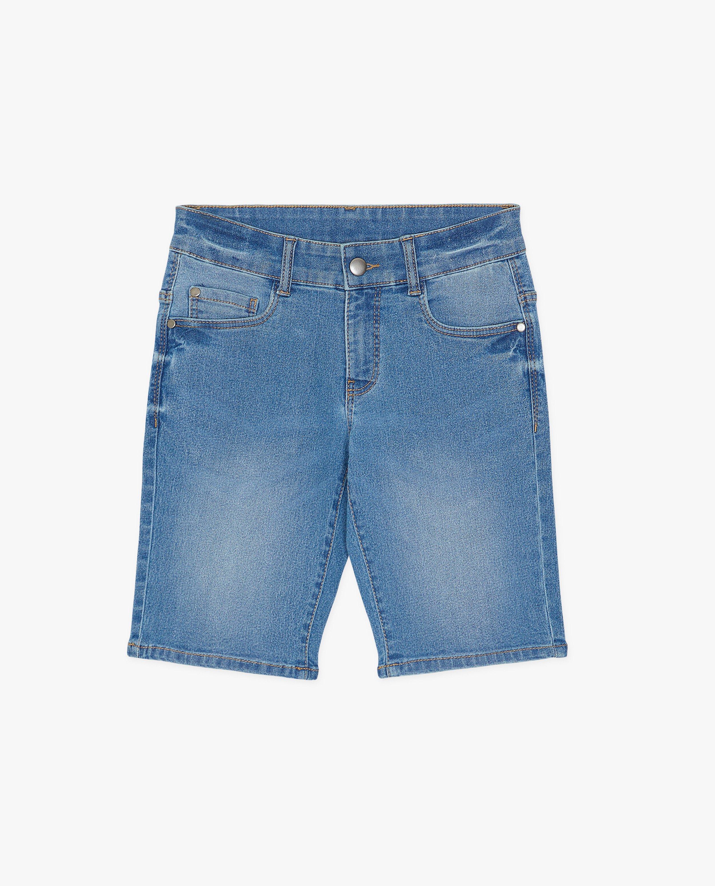 Shorts - Short en jeans gris, slim fit