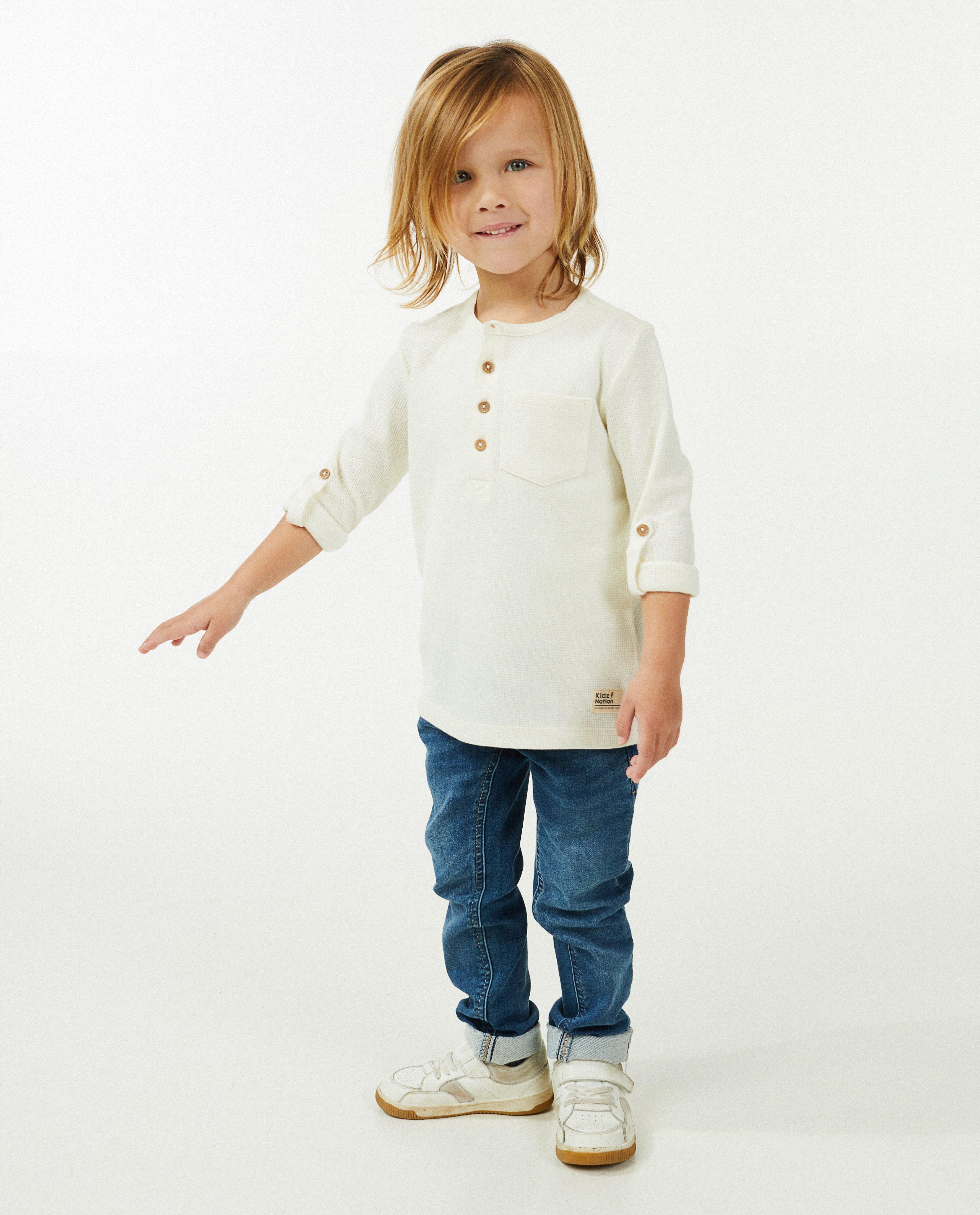 Shirt met wafelstructuur - null - Kidz Nation