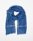 Blauwe sjaal met metaaldraad - null - Pieces