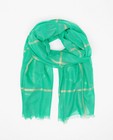 Groene sjaal met metaaldraad - null - Pieces