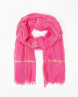 Roze sjaal met metaaldraad - null - Pieces