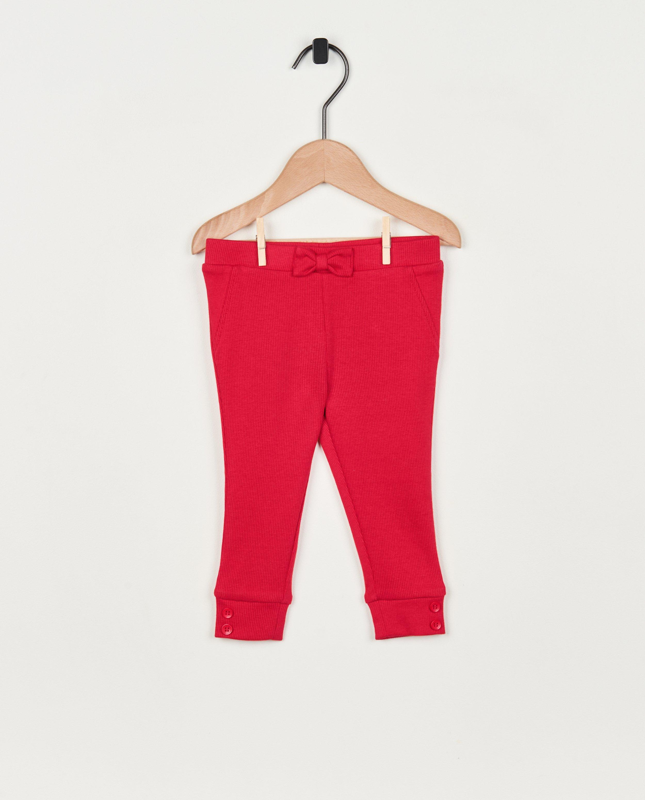 Rode legging met rib - null - Cuddles and Smiles