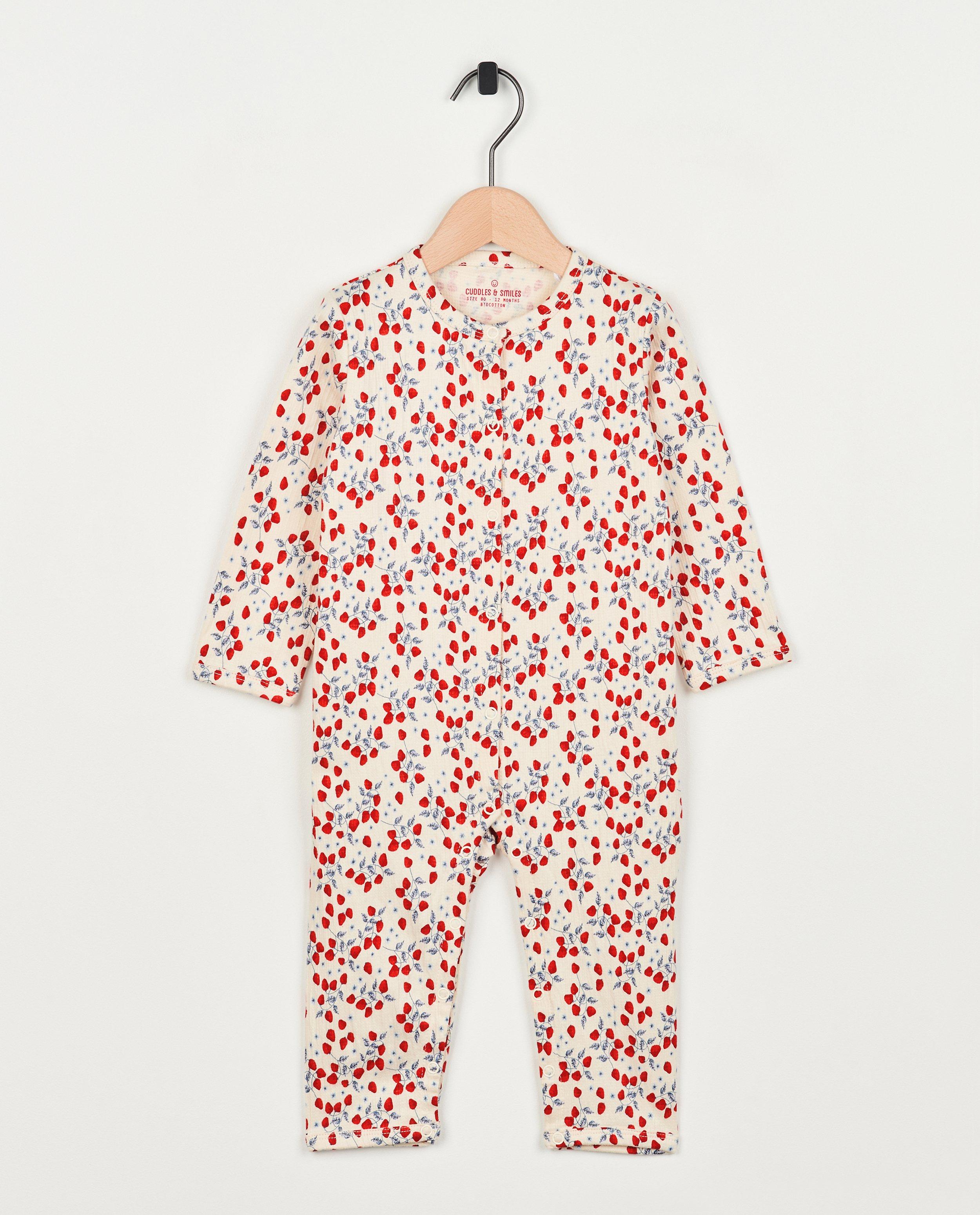 Kruippakje met aardbeiprint - null - Cuddles and Smiles