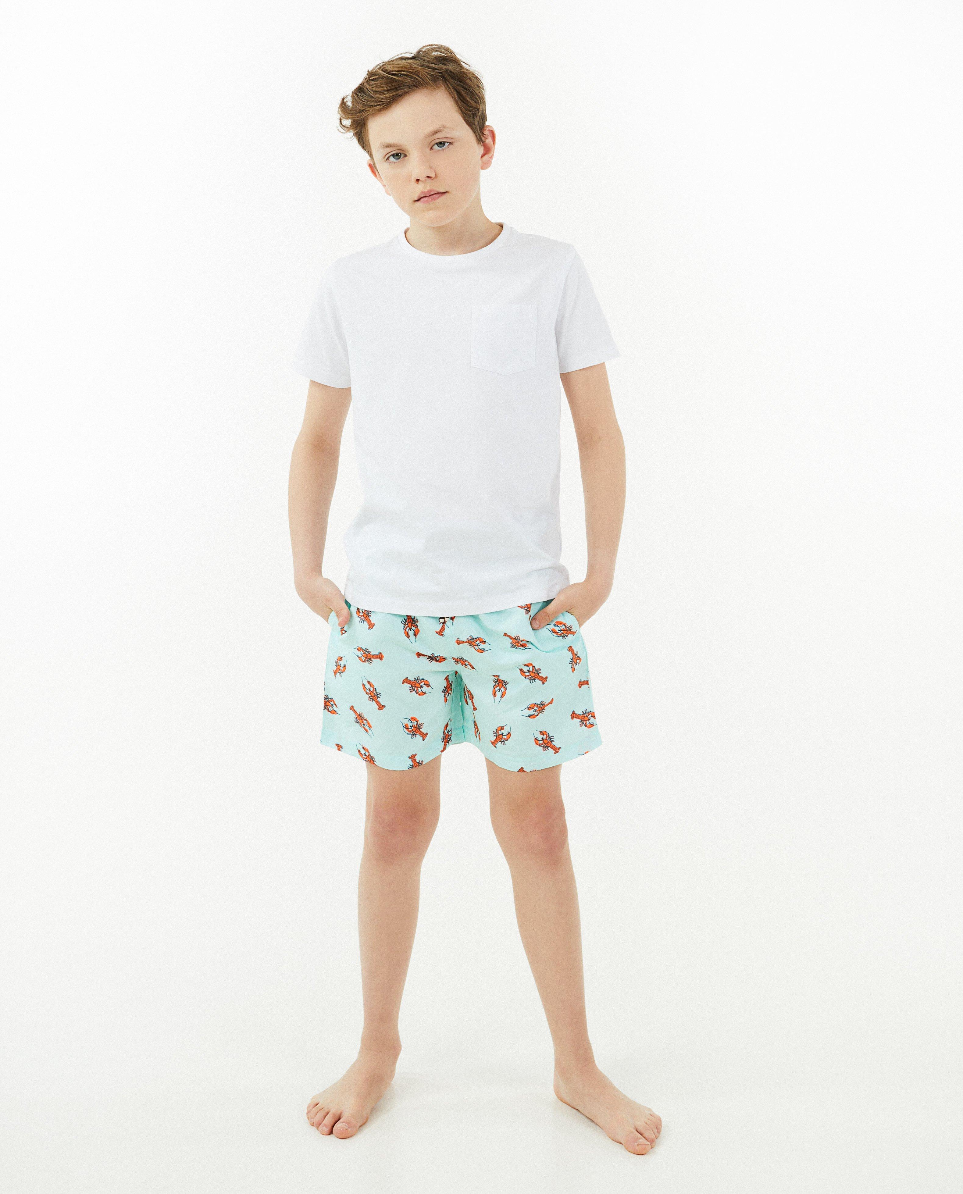 Short de bain avec imprim&eacute; homard - D&eacute;tails du produit - bleu clair - image num&eacute;ro 1