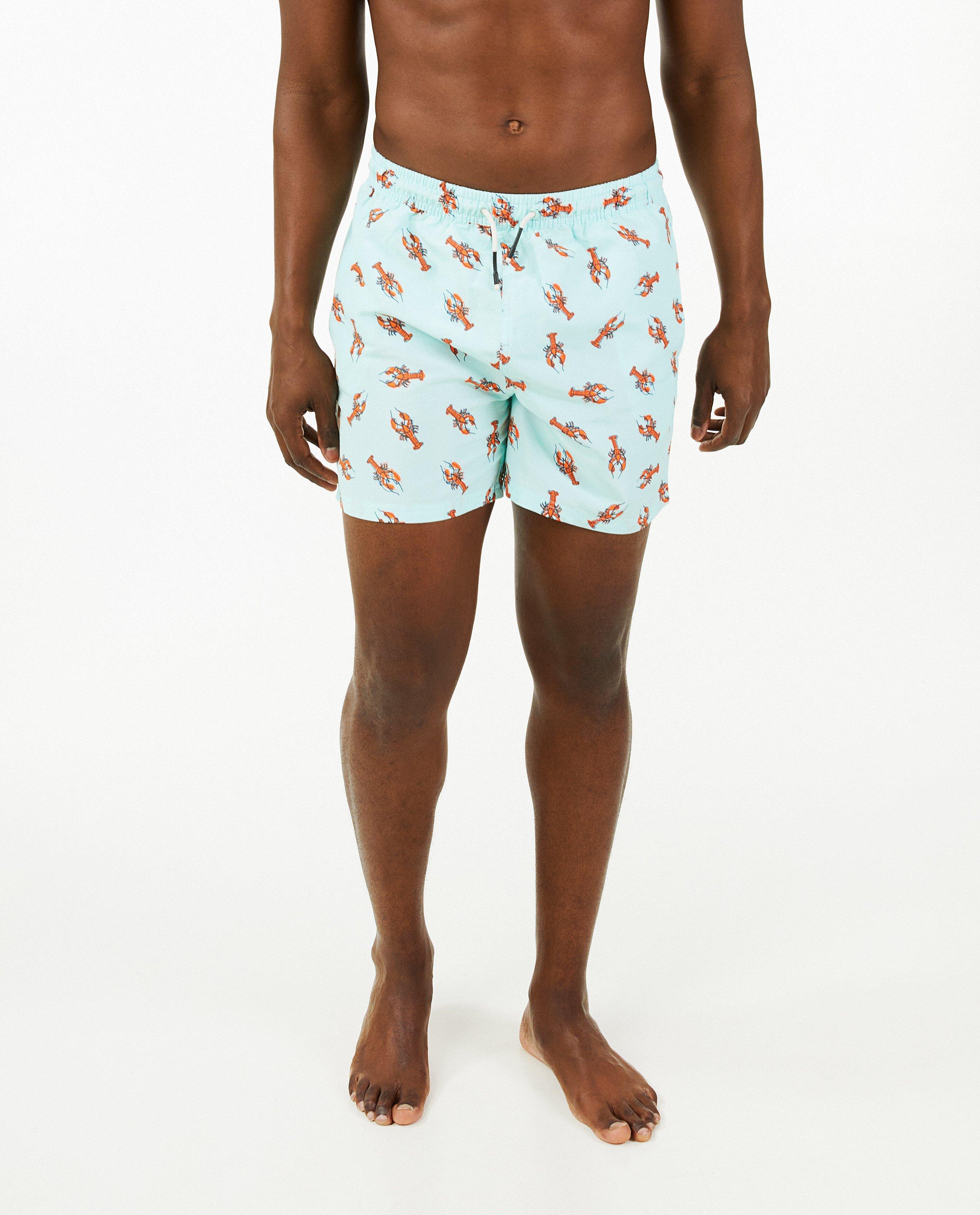 Turquoise zwemshort met print - Product Detail - lichtblauw - afbeelding nummer 2