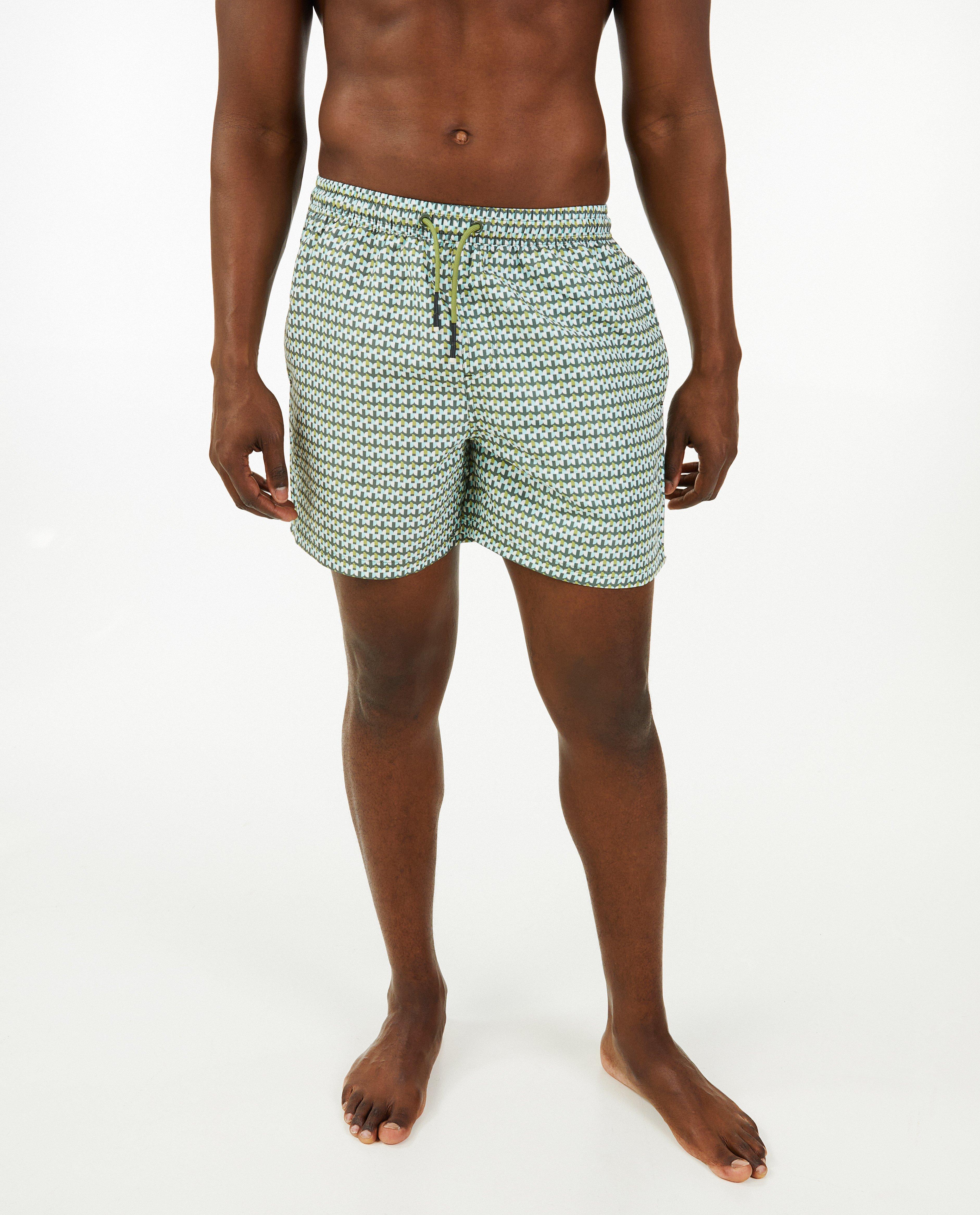 Zwemkleding - Groene zwemshort met print