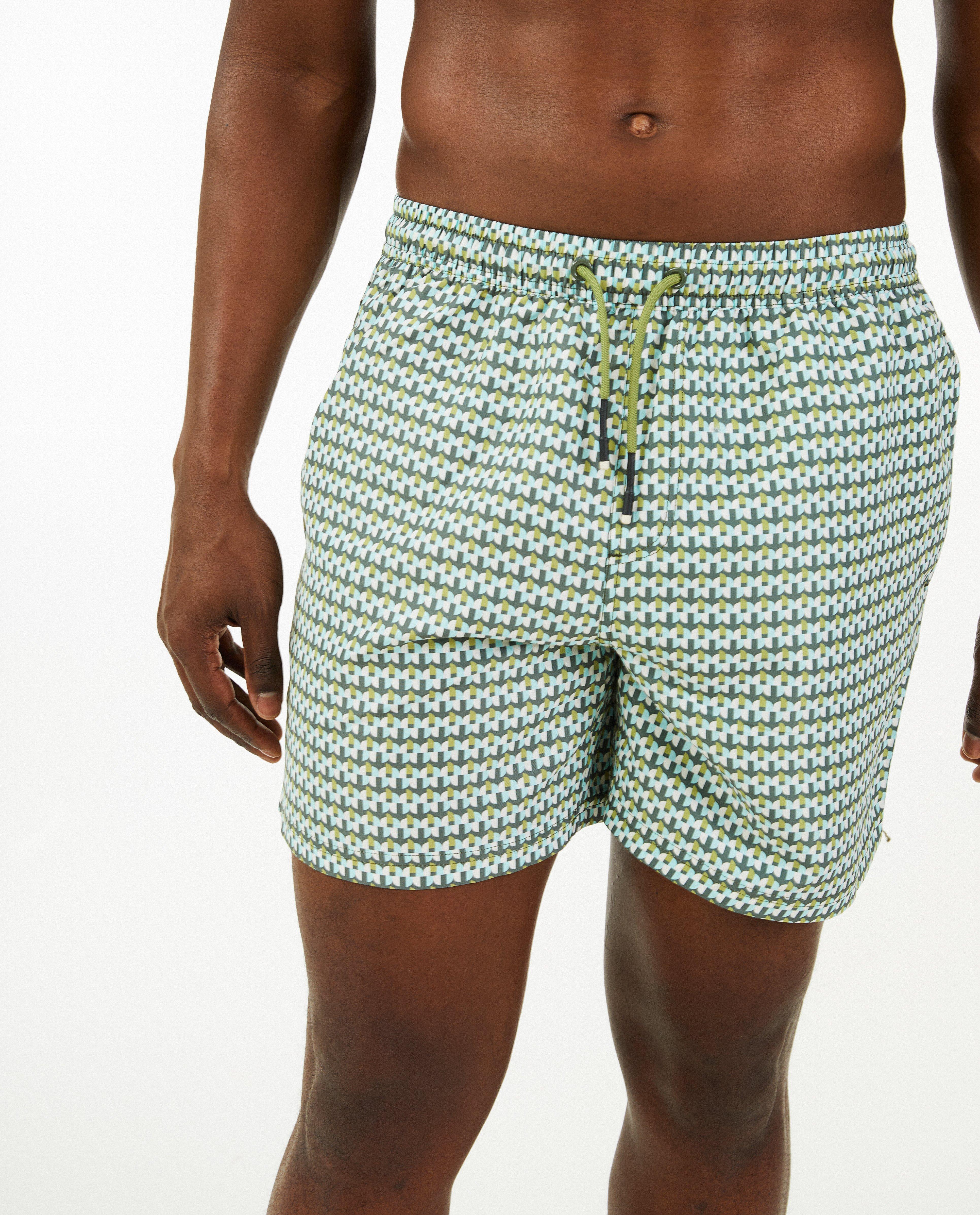 Zwemkleding - Groene zwemshort met print