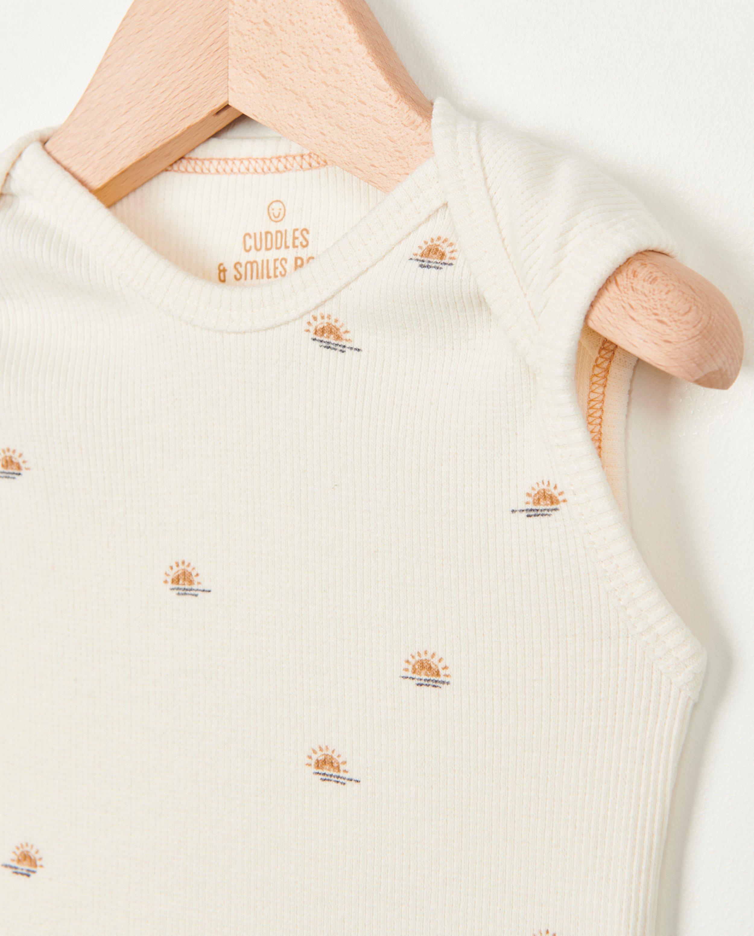 Onesies - Mouwloze romper met rib