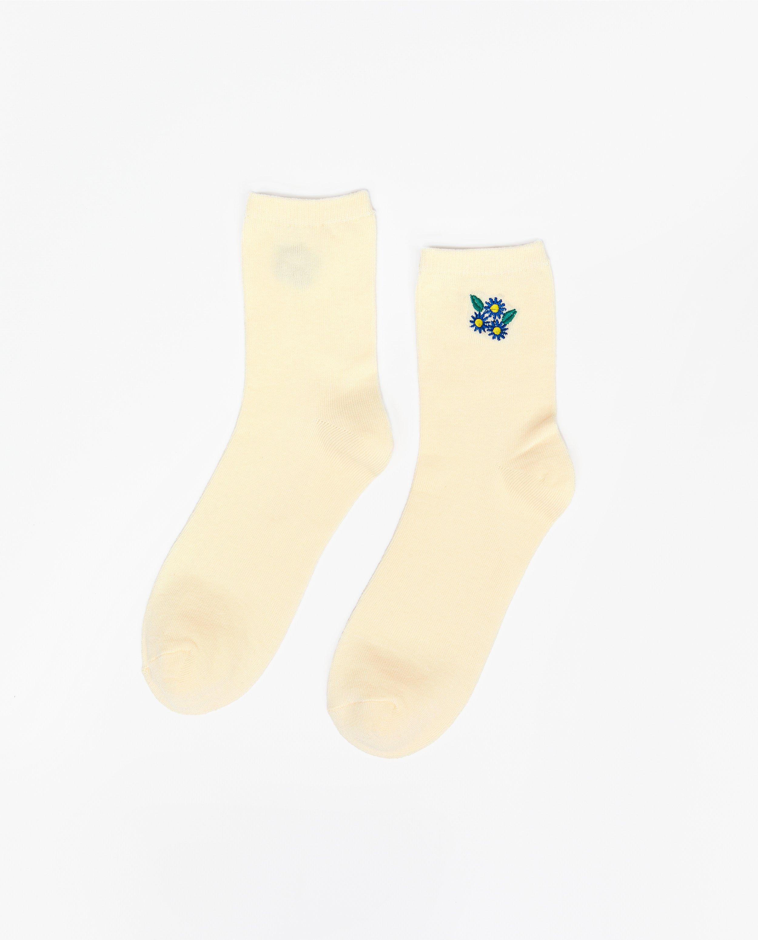 Chaussettes avec une petite fleur - null - Kim Van Oncen