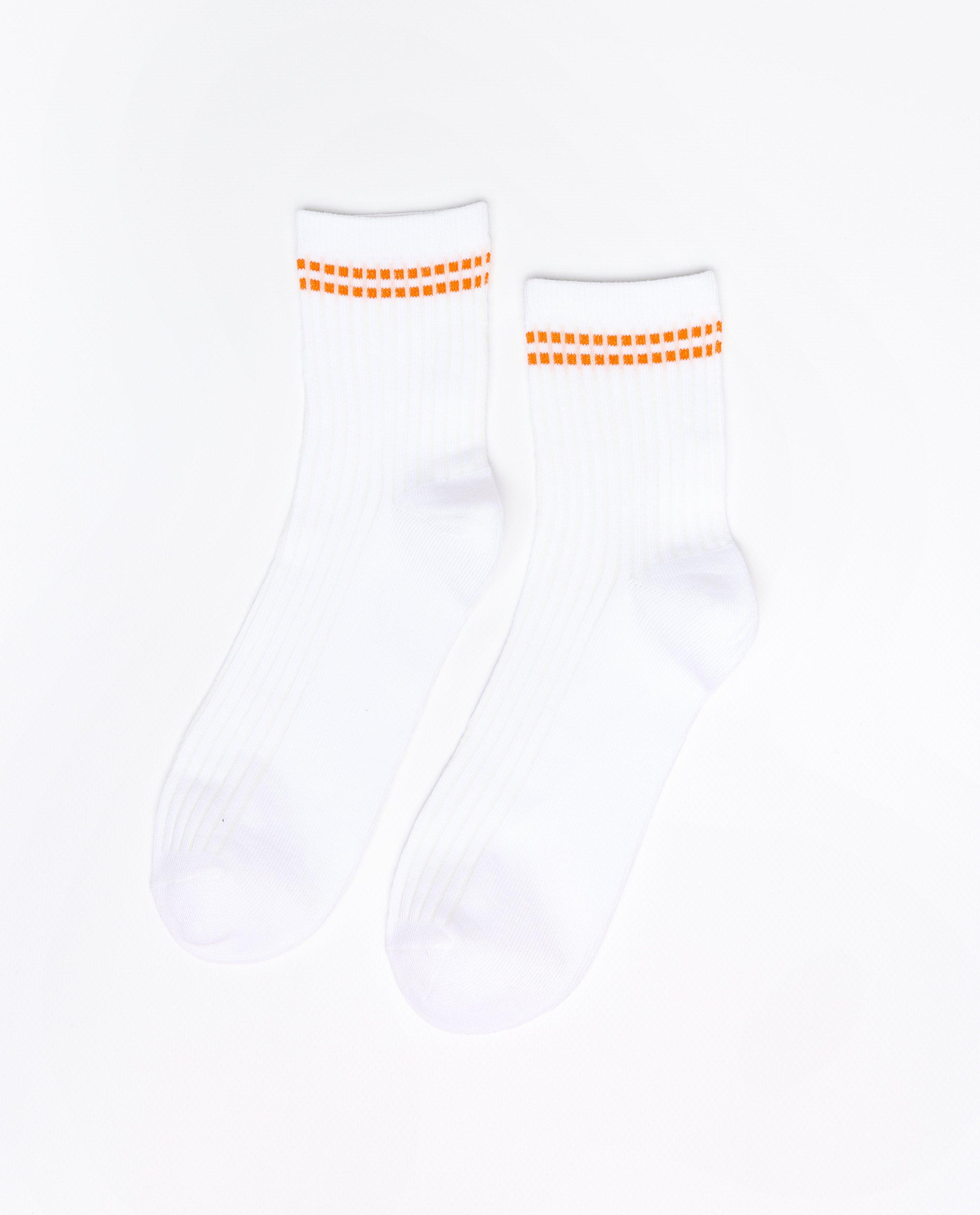 Witte kousen met rib - null - Sora