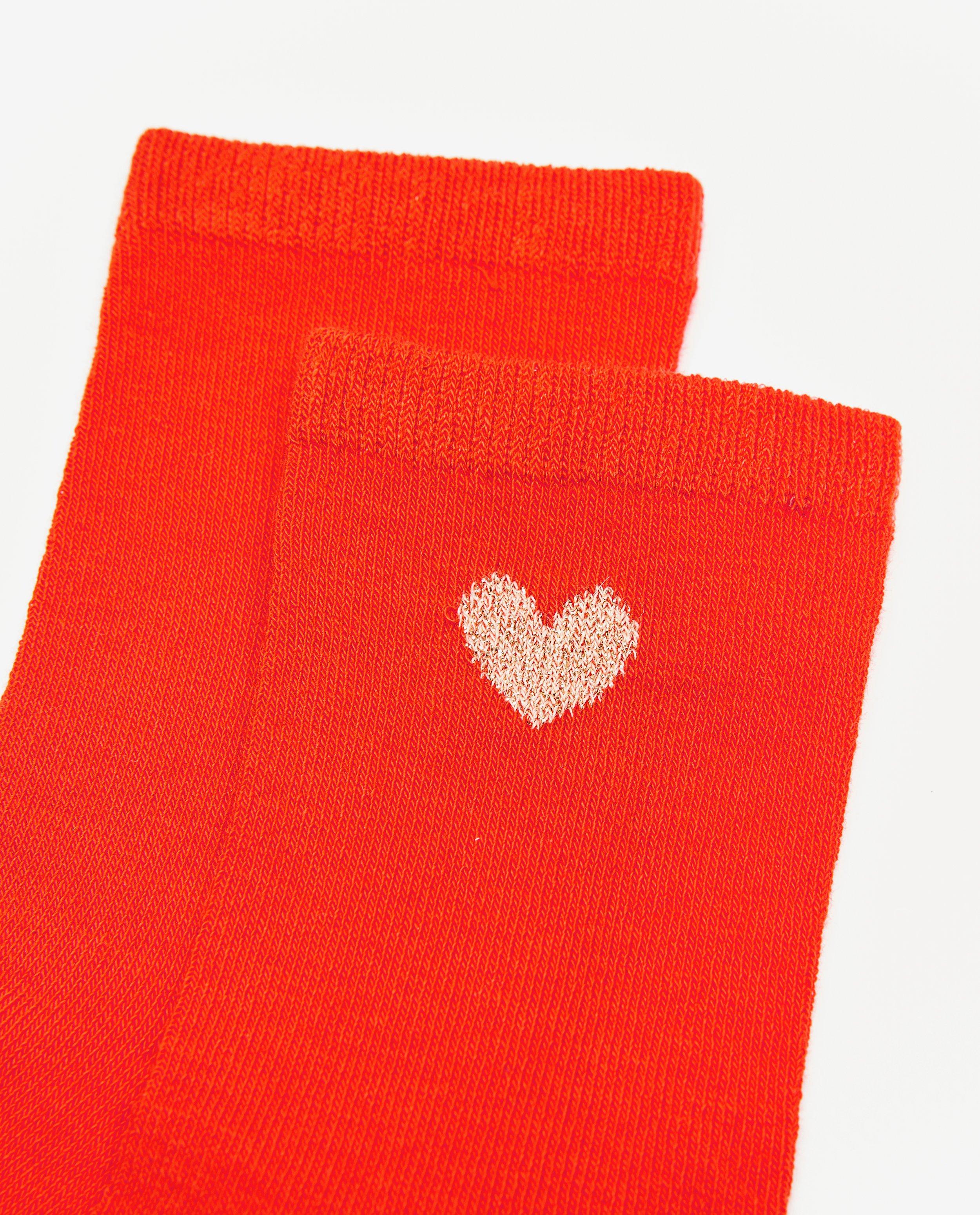 Chaussettes avec un petit cœur - Détails du produit - rouge - image numéro 2
