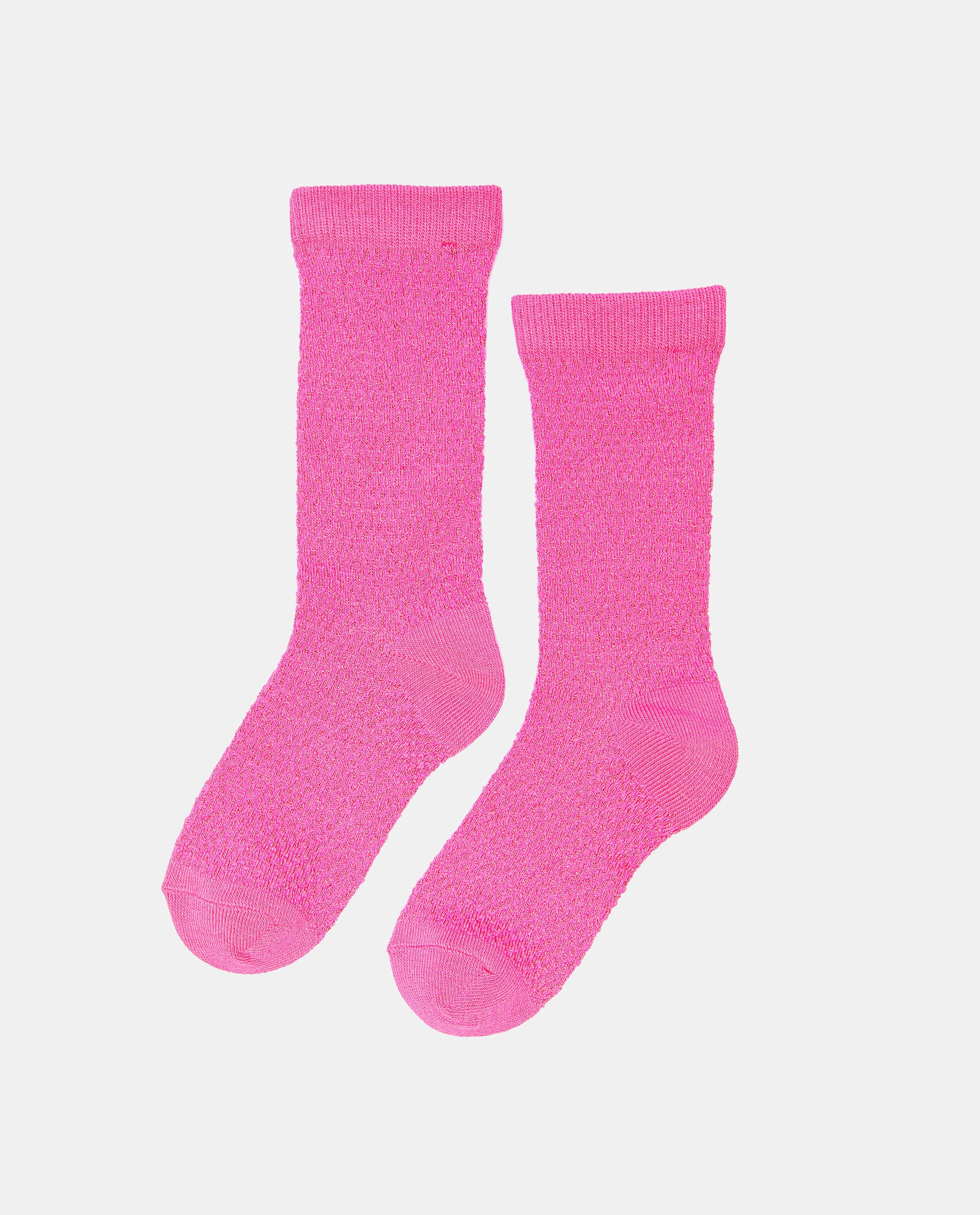 Chaussettes fuchsia avec fil métallisé - null - Milla Star
