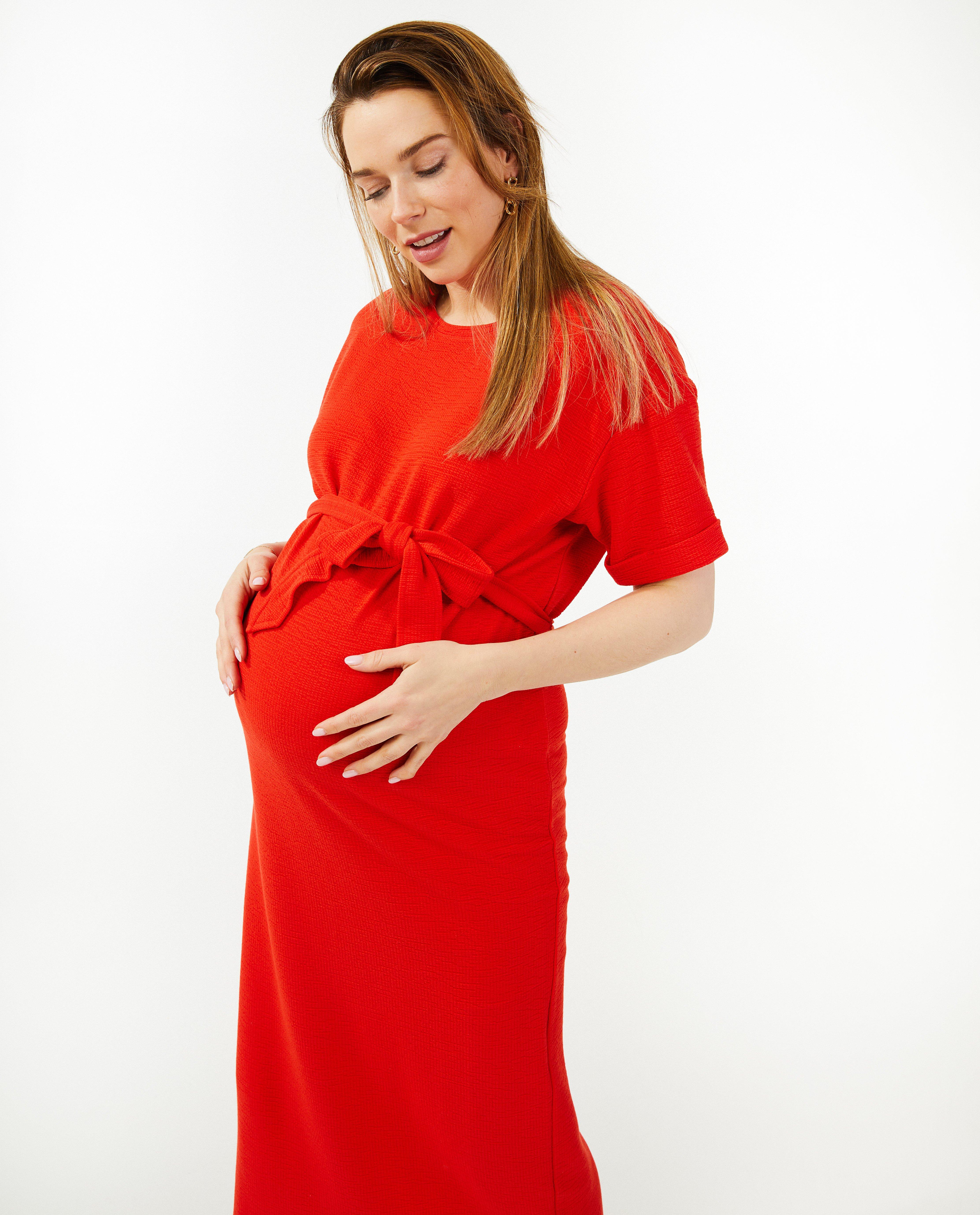 Robe rouge grossesse Atelier Maman JBC Belgique Belgique