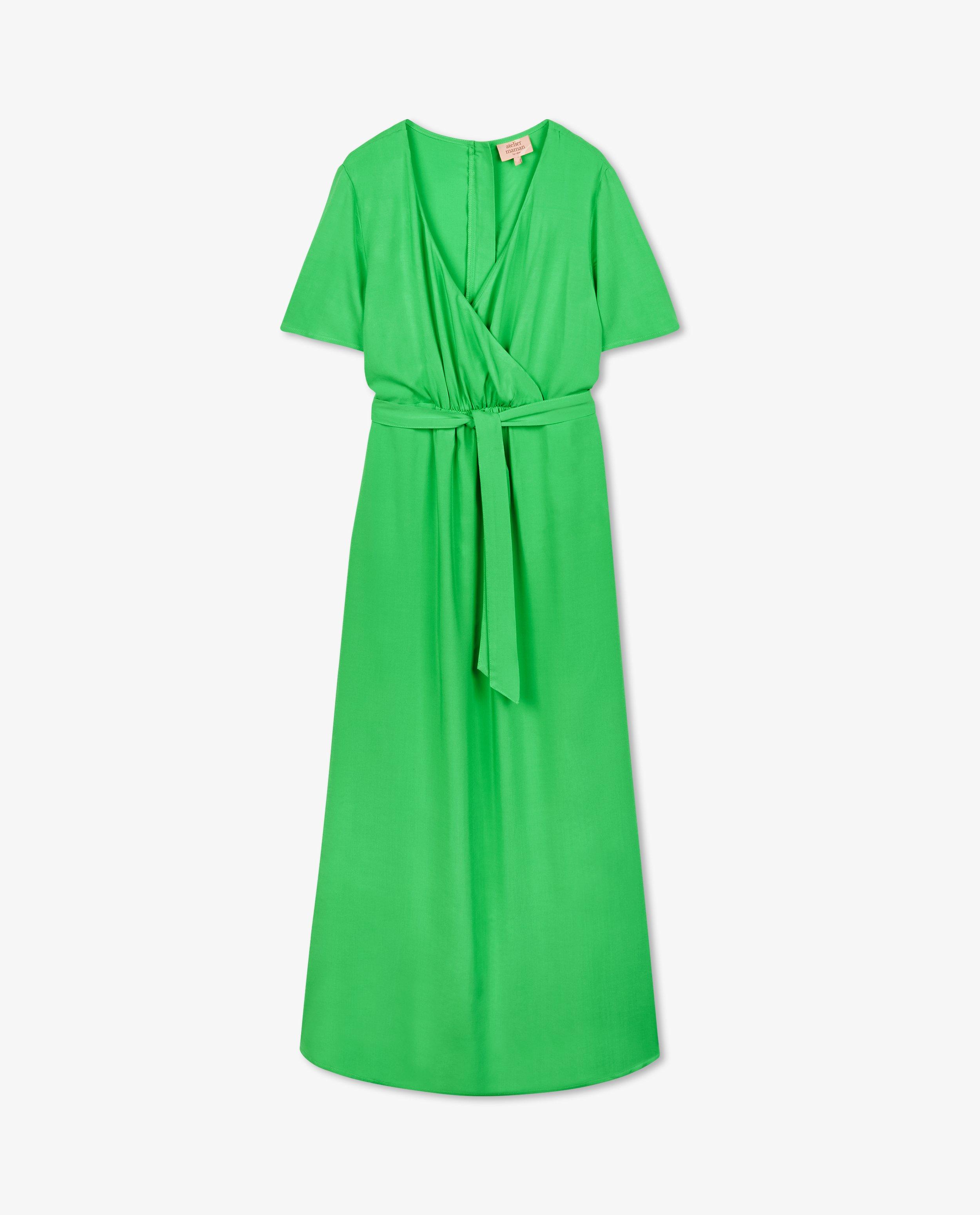 Robe verte, grossesse - D&eacute;tails du produit - vert vif - image num&eacute;ro 5