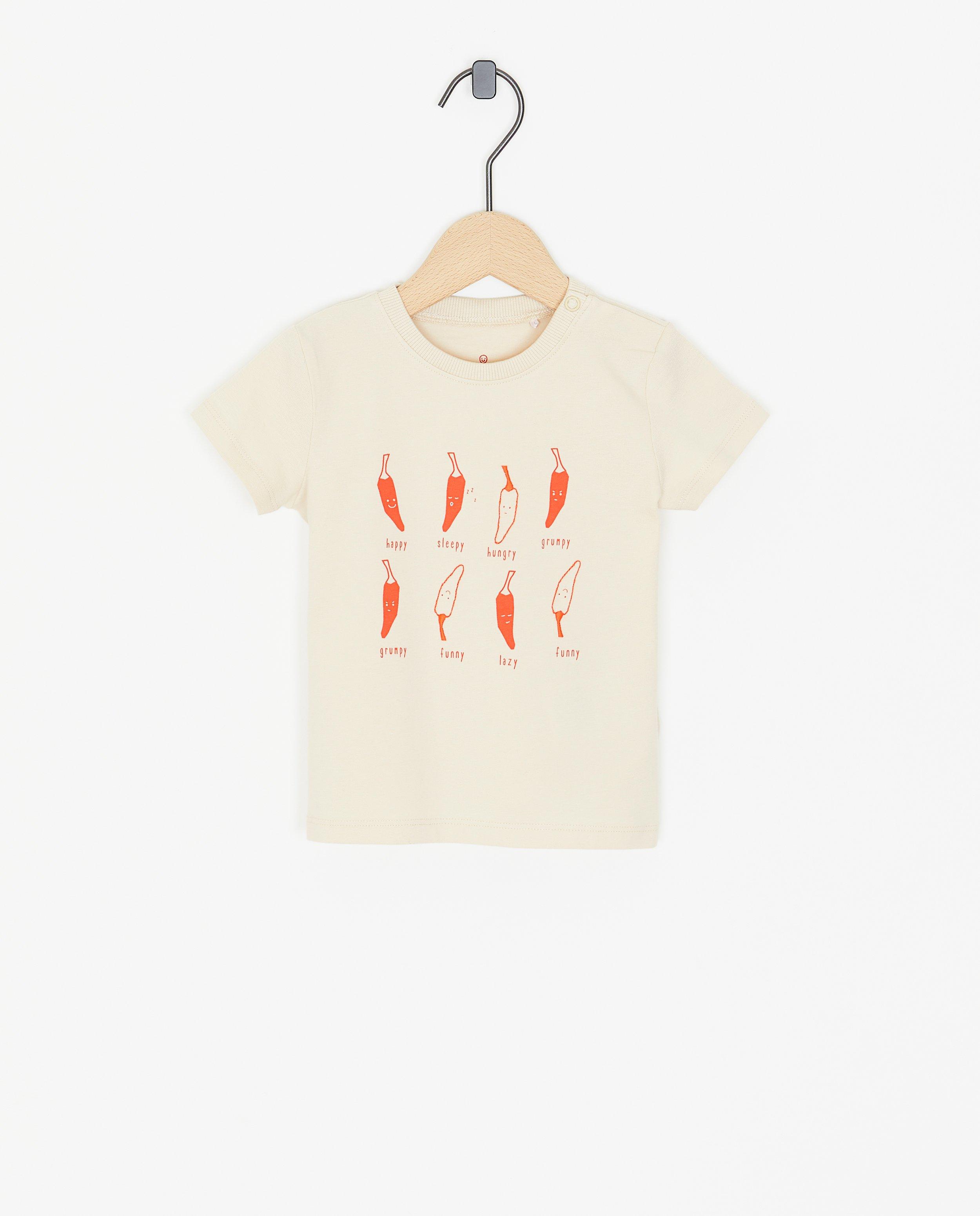 Beige T-shirt met print - null - Cuddles and Smiles