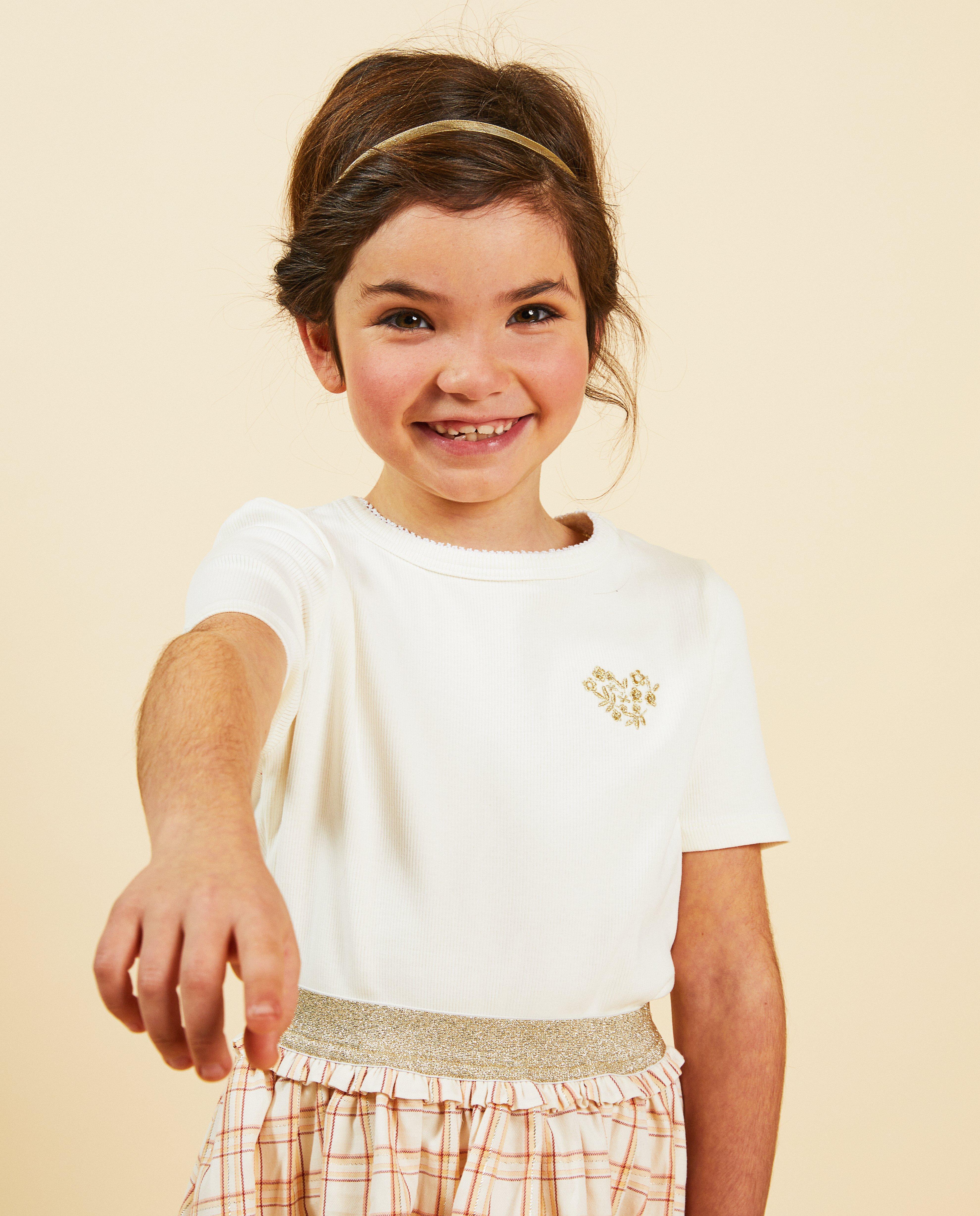 Wit T-shirt met borduursel, Communie - null - Milla Star