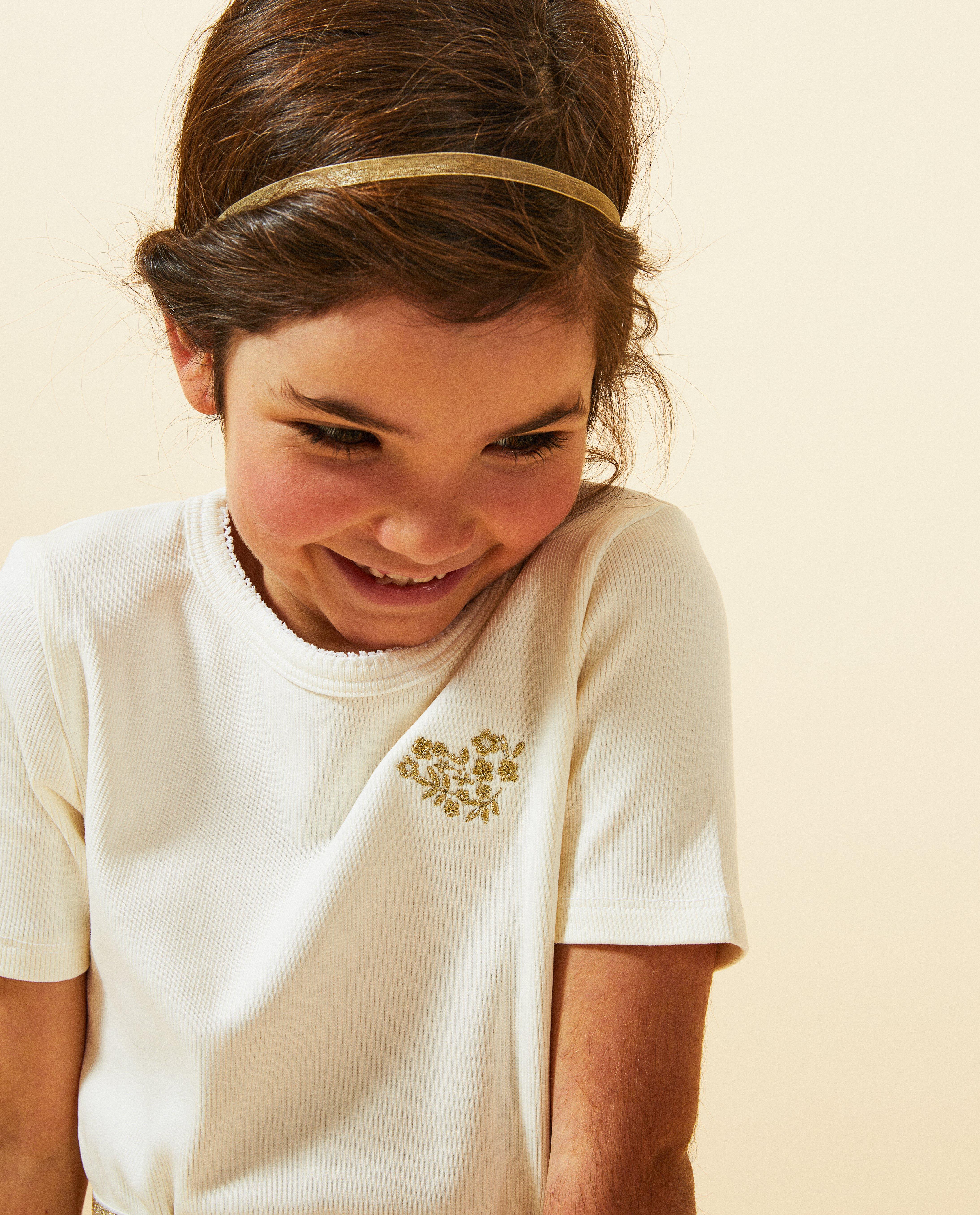 T-shirts - Wit T-shirt met borduursel, Communie